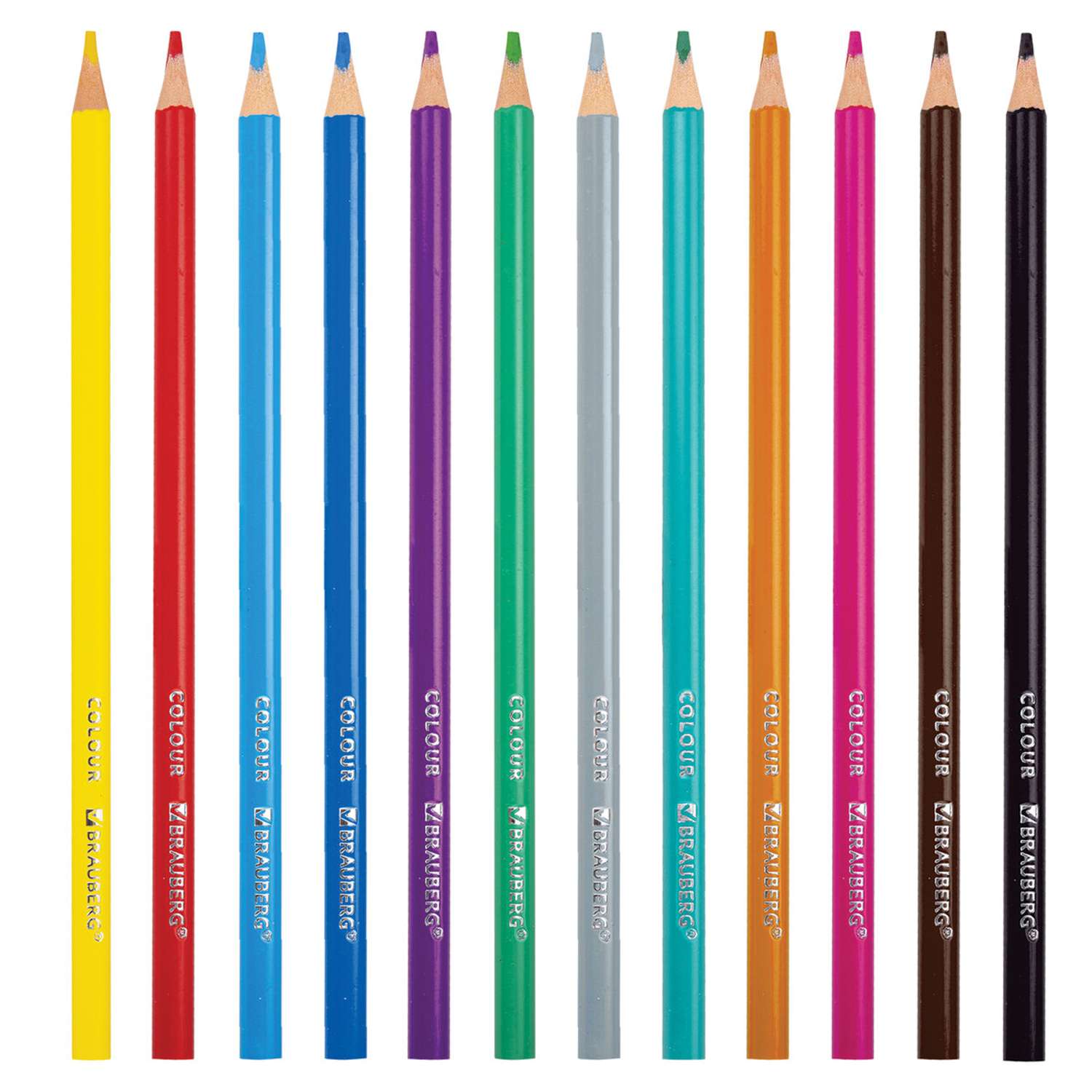 Карандаши цветные Brauberg 12 шт. - фото 2