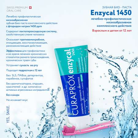 Зубная паста Curaprox с фтором без отдушки