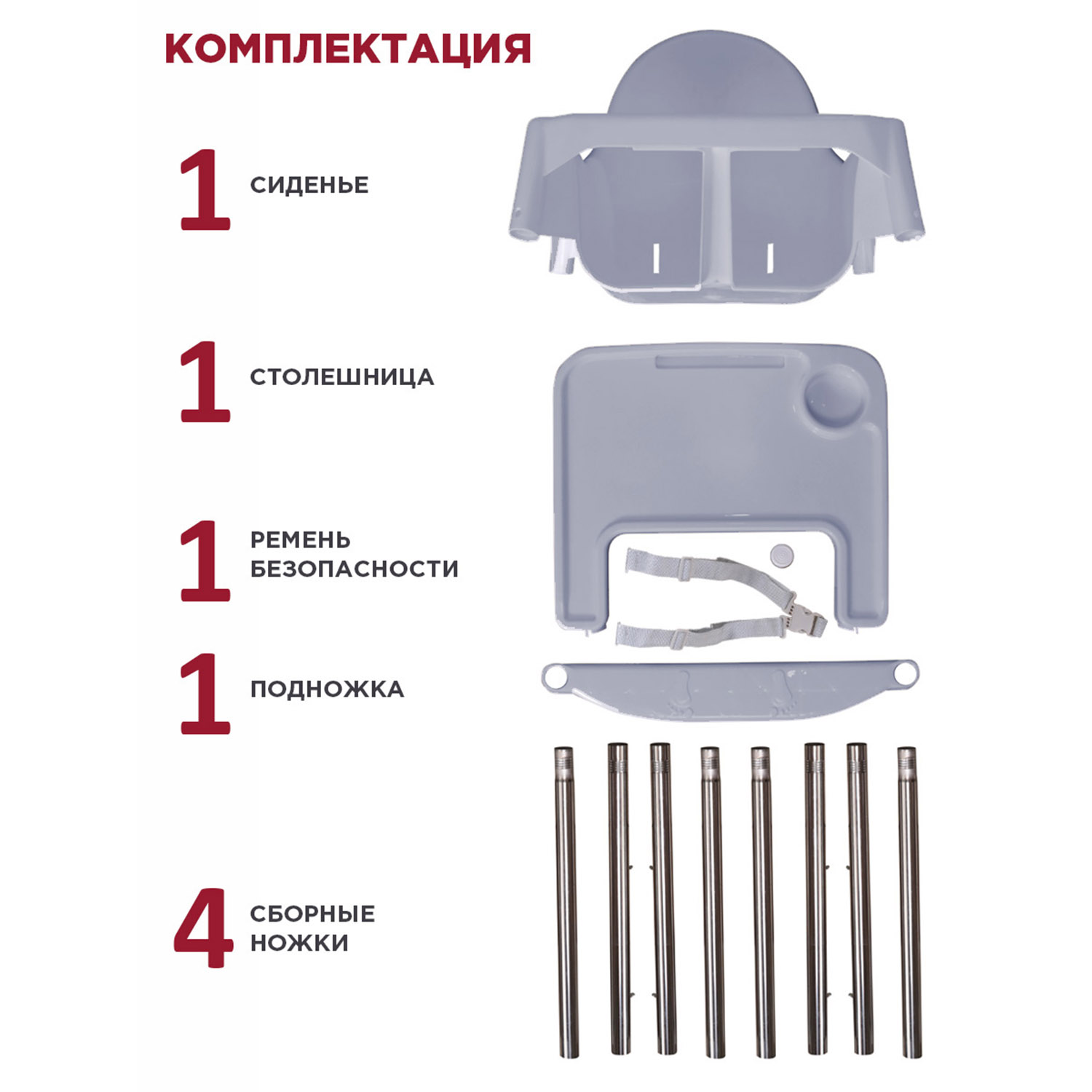 Стульчик для кормления BabyCare Kean классический - фото 5
