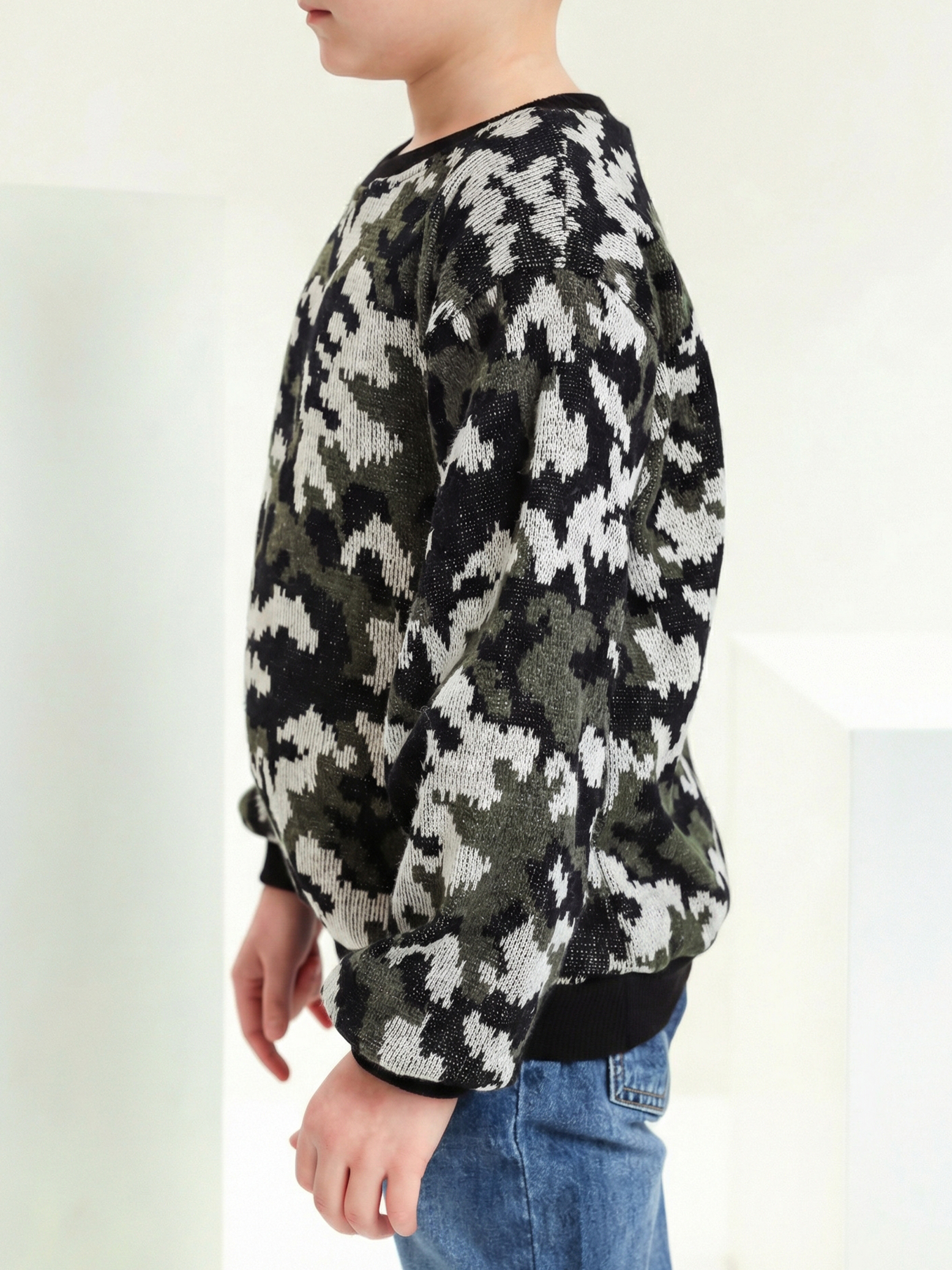 Свитшот Натали Суслова 7420 камуфляж с зеленым - фото 7