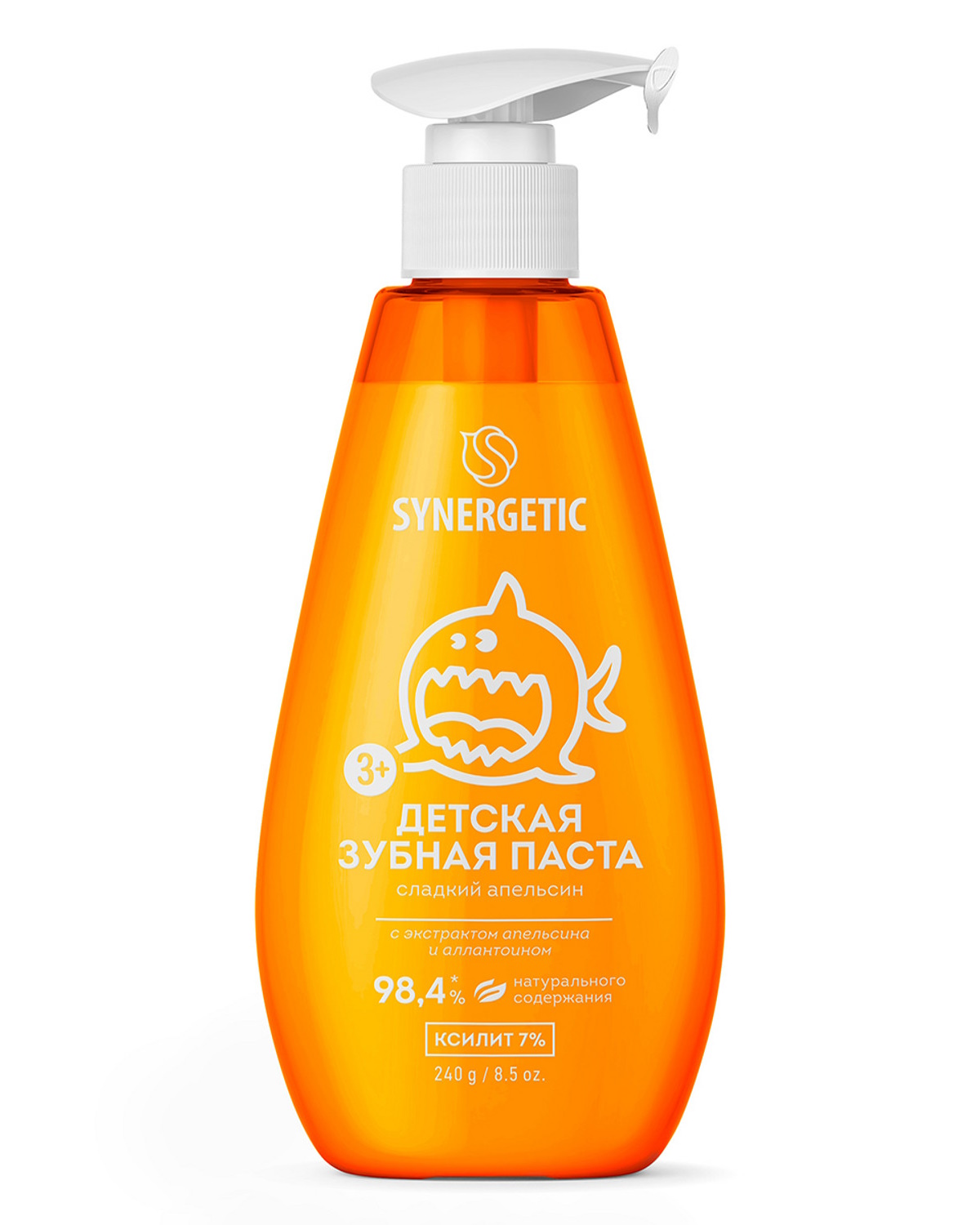 Зубная паста Synergetic без фтора Сладкий апельсин 240 г - фото 1