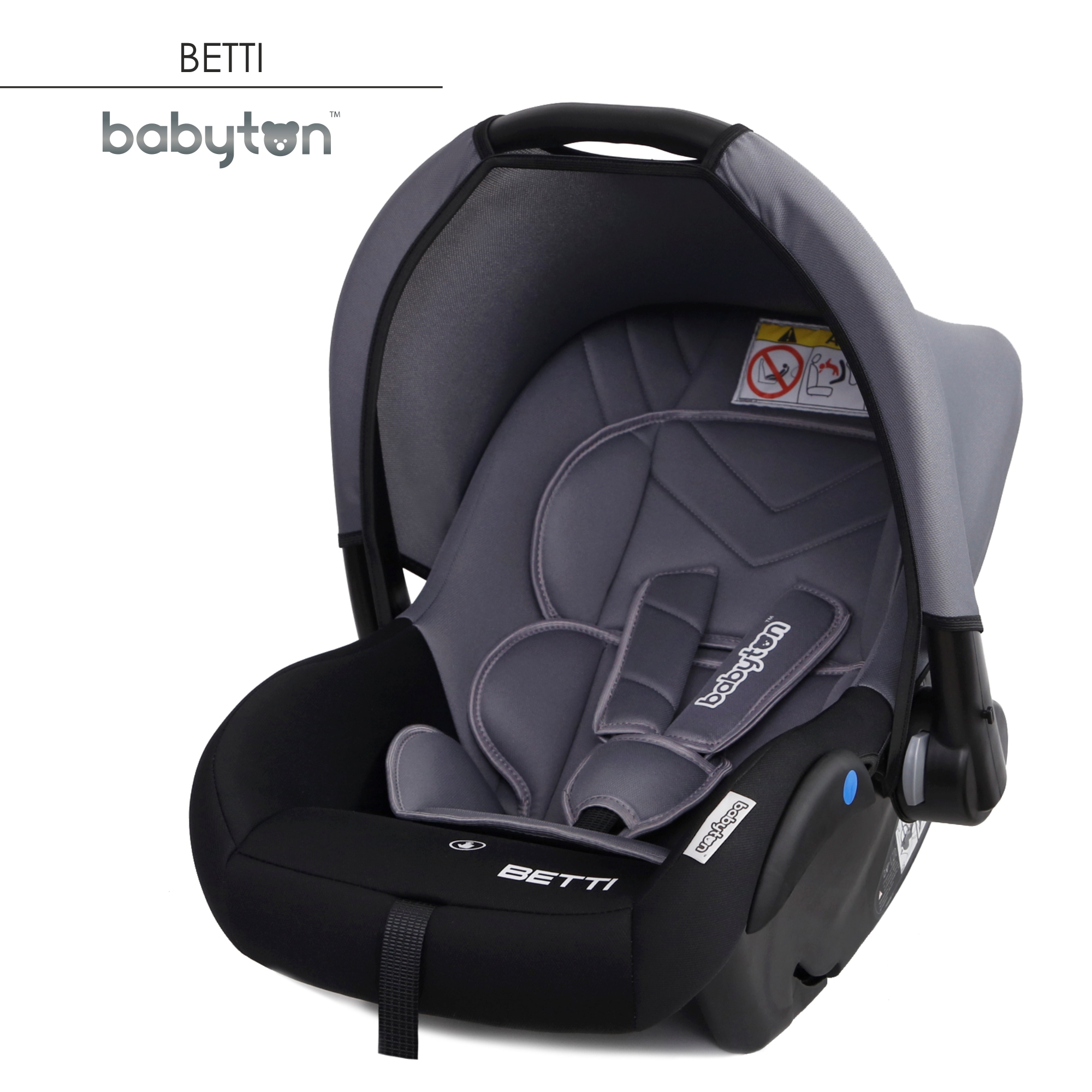 Автокресло Babyton Betti Grey 0 (0 -13 кг) серый - фото 17