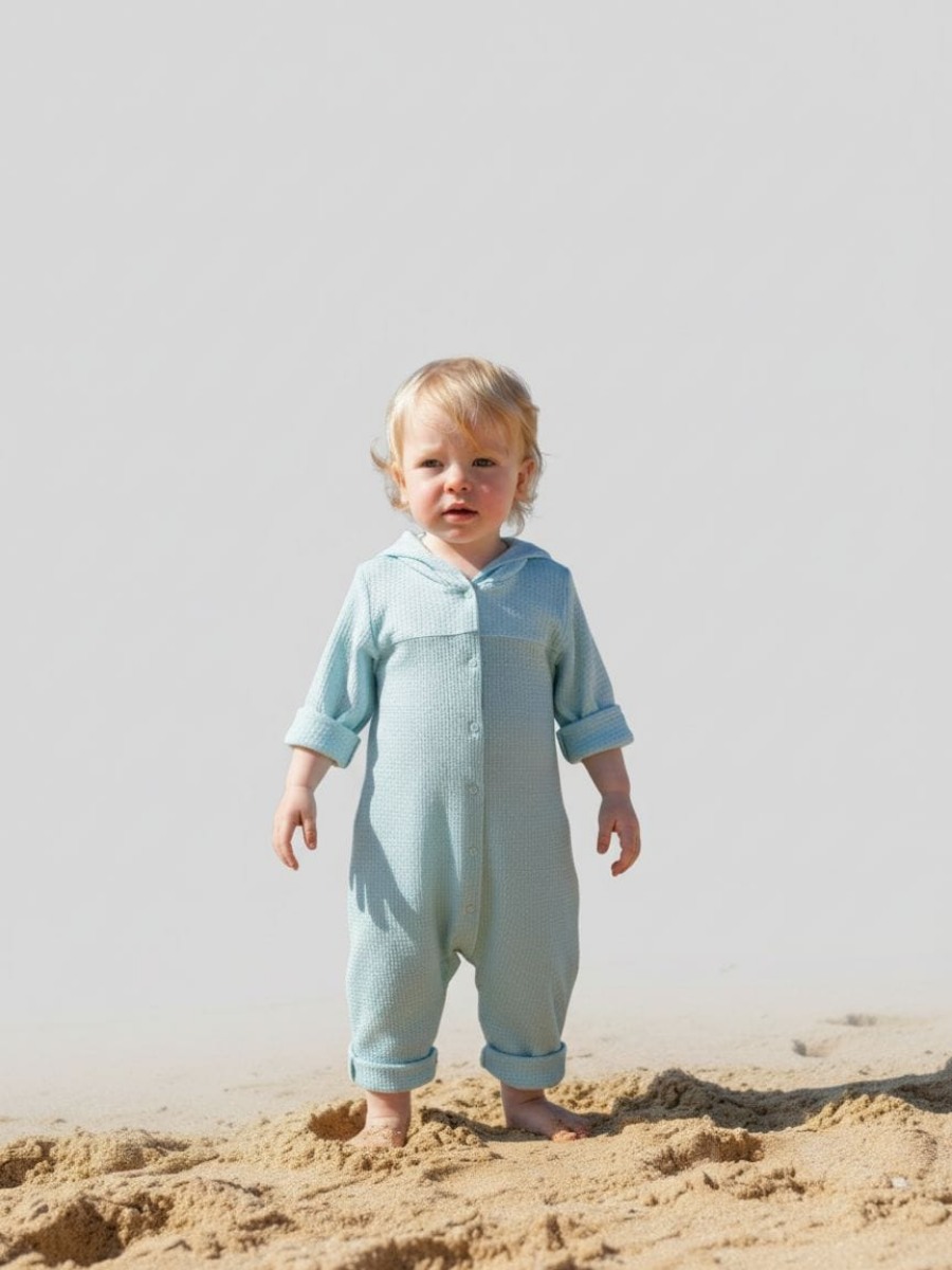 Комбинезон ТРИЯ 1029 интерлок(вафли) ментоловый муслин - фото 2