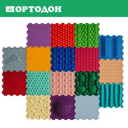 Массажный детский коврик пазл Ортодон развивающий игровой набор Богатырь
