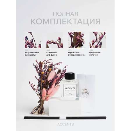 Диффузор с сухоцветами в Премиум тубусе Accents Vetiver, Lemon & Bergamot