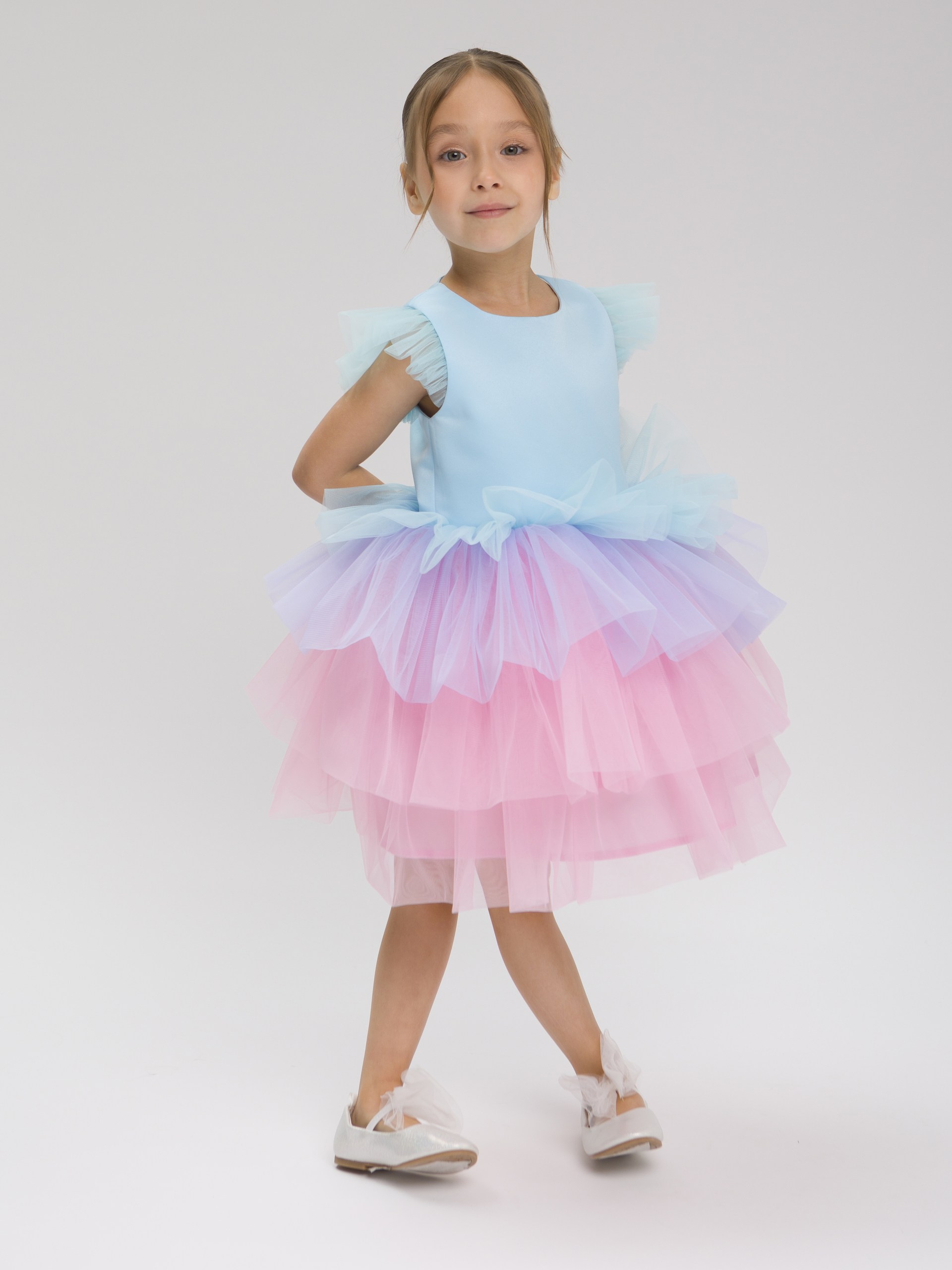 Платье LELUkids 1231.24_зефирка_голубой - фото 6