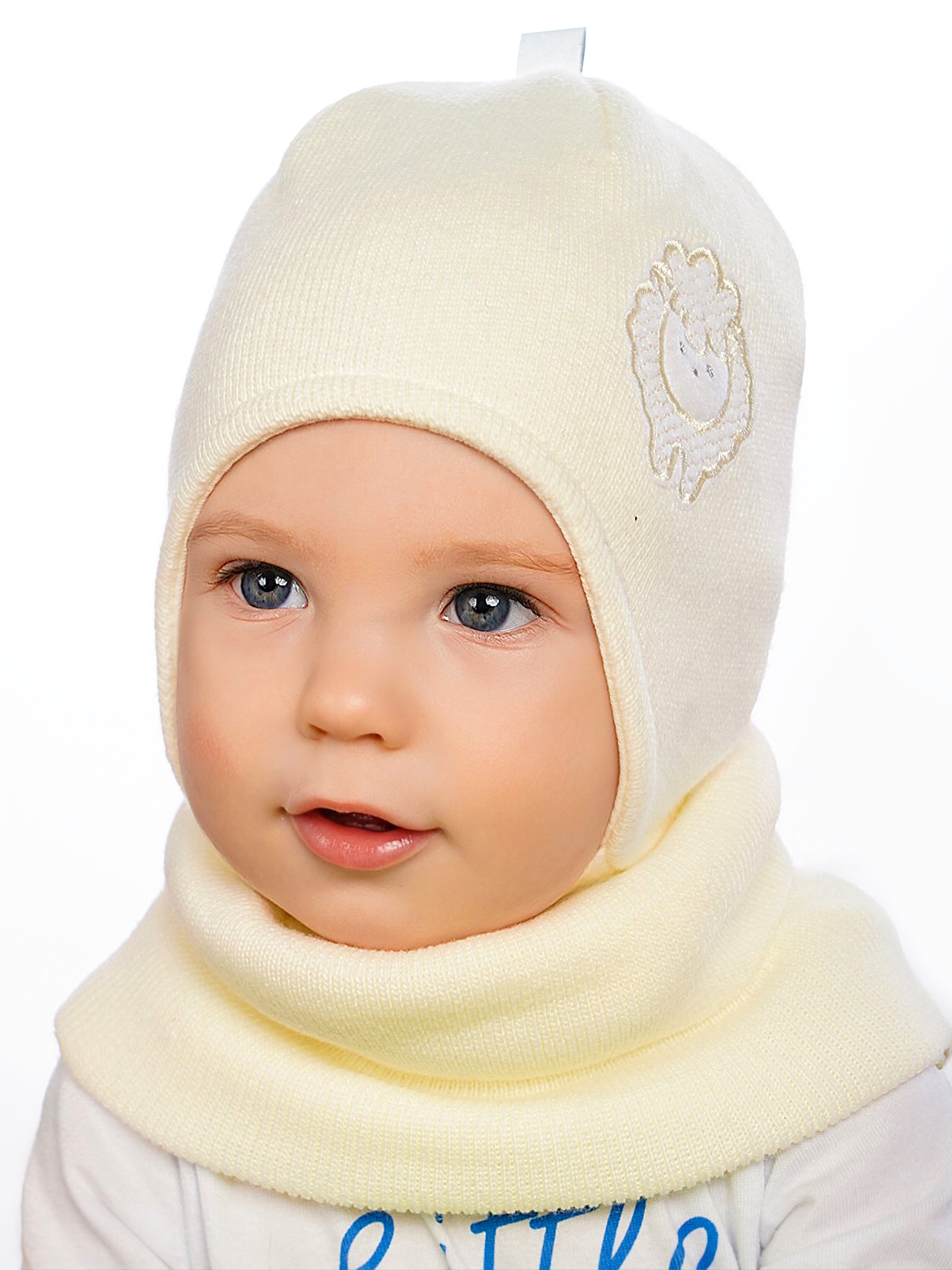 Шапка и снуд ПриКиндер U-Sp24201 Цвет: Молочный - фото 1