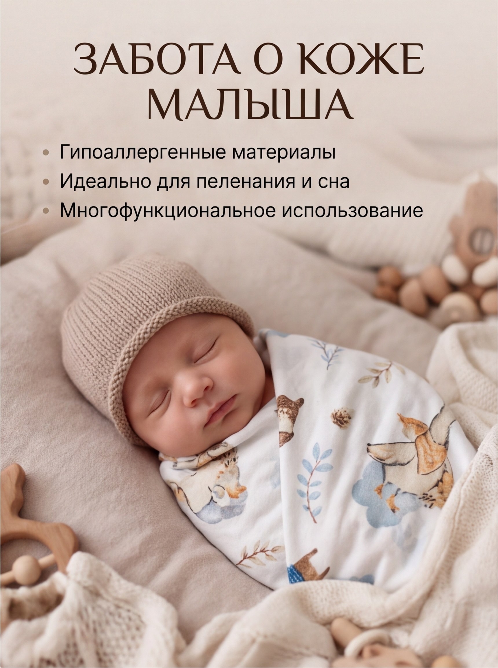 Пелёнка LISa baby store ситец, фланель, трикотаж 90х110 см 6 шт. - фото 4