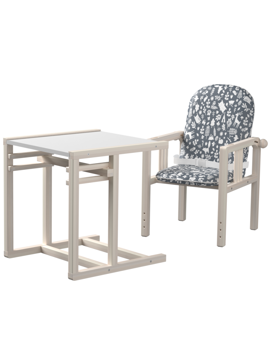 Стульчик для кормления Little Angel серый - фото 2