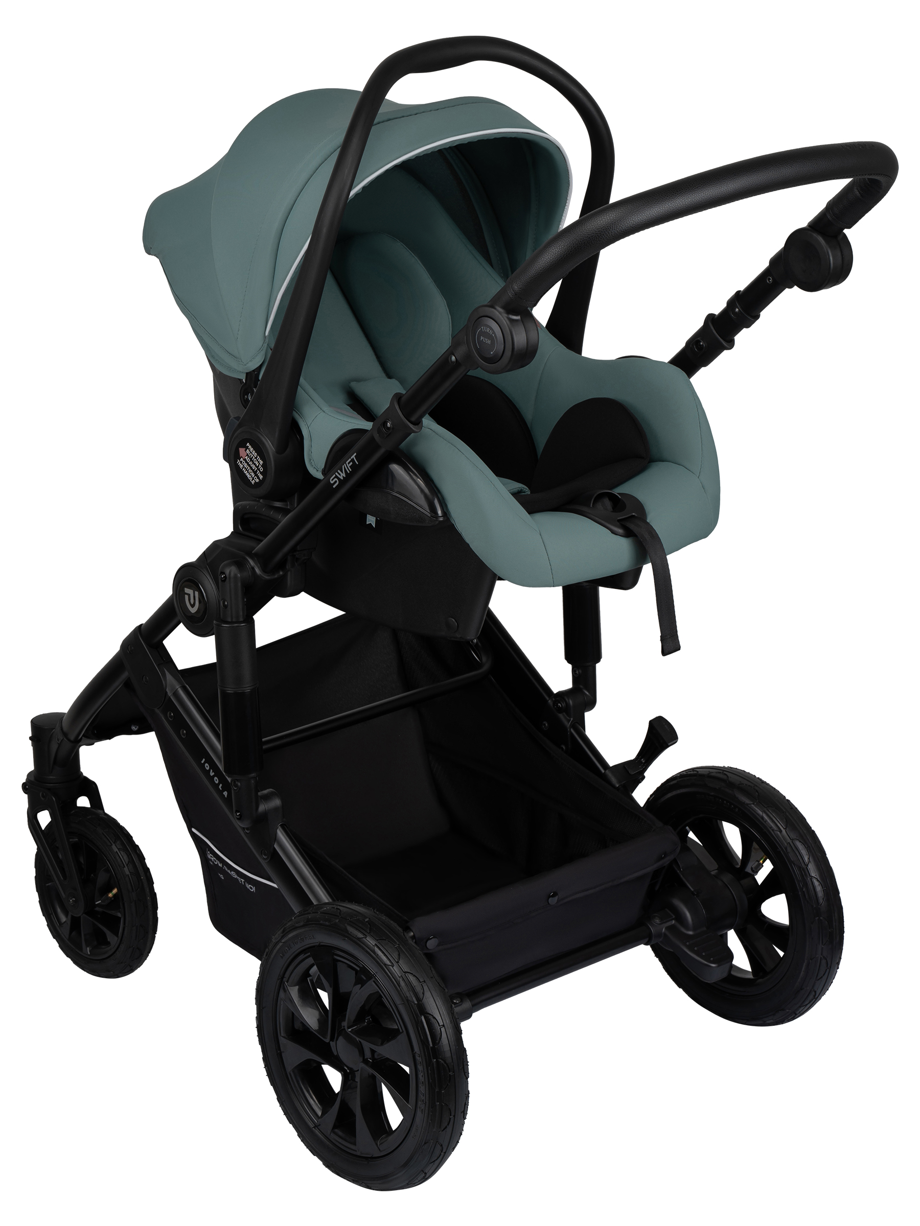 Коляска 3в1 JOVOLA Swift Plus зеленый - фото 7