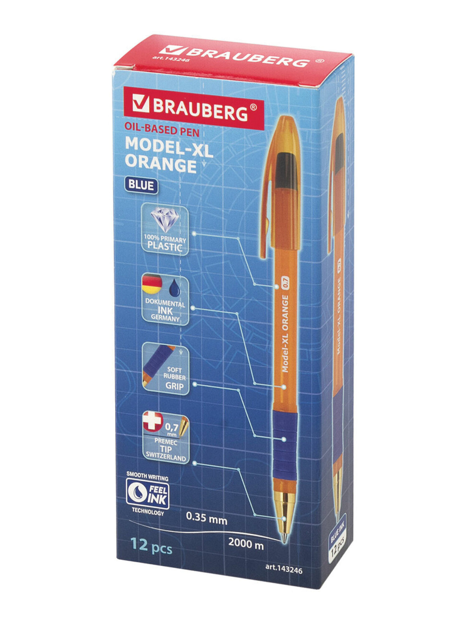 Ручка шариковая Brauberg 12 шт. - фото 11