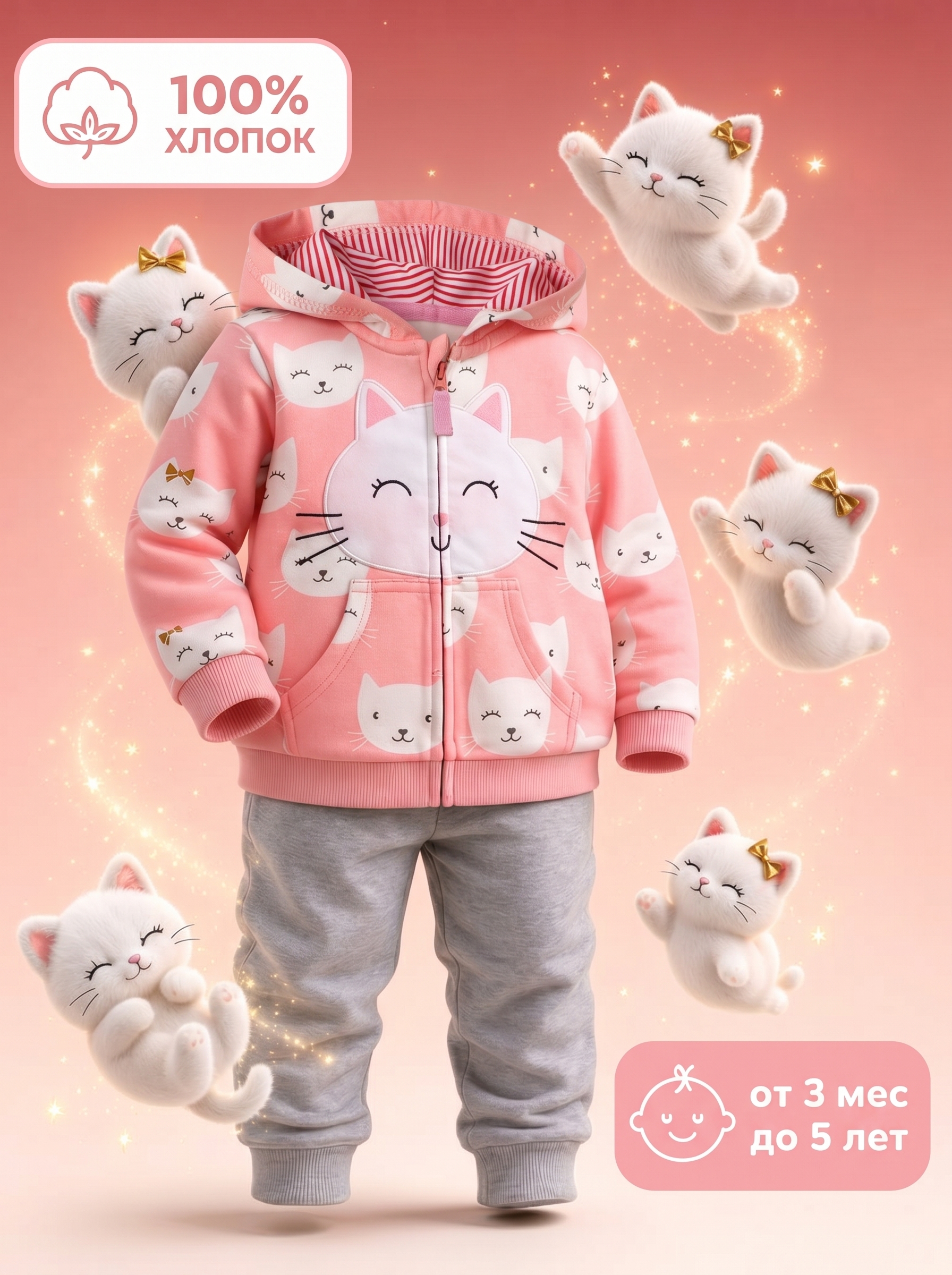 Костюм Bambooland pink-cat - фото 2