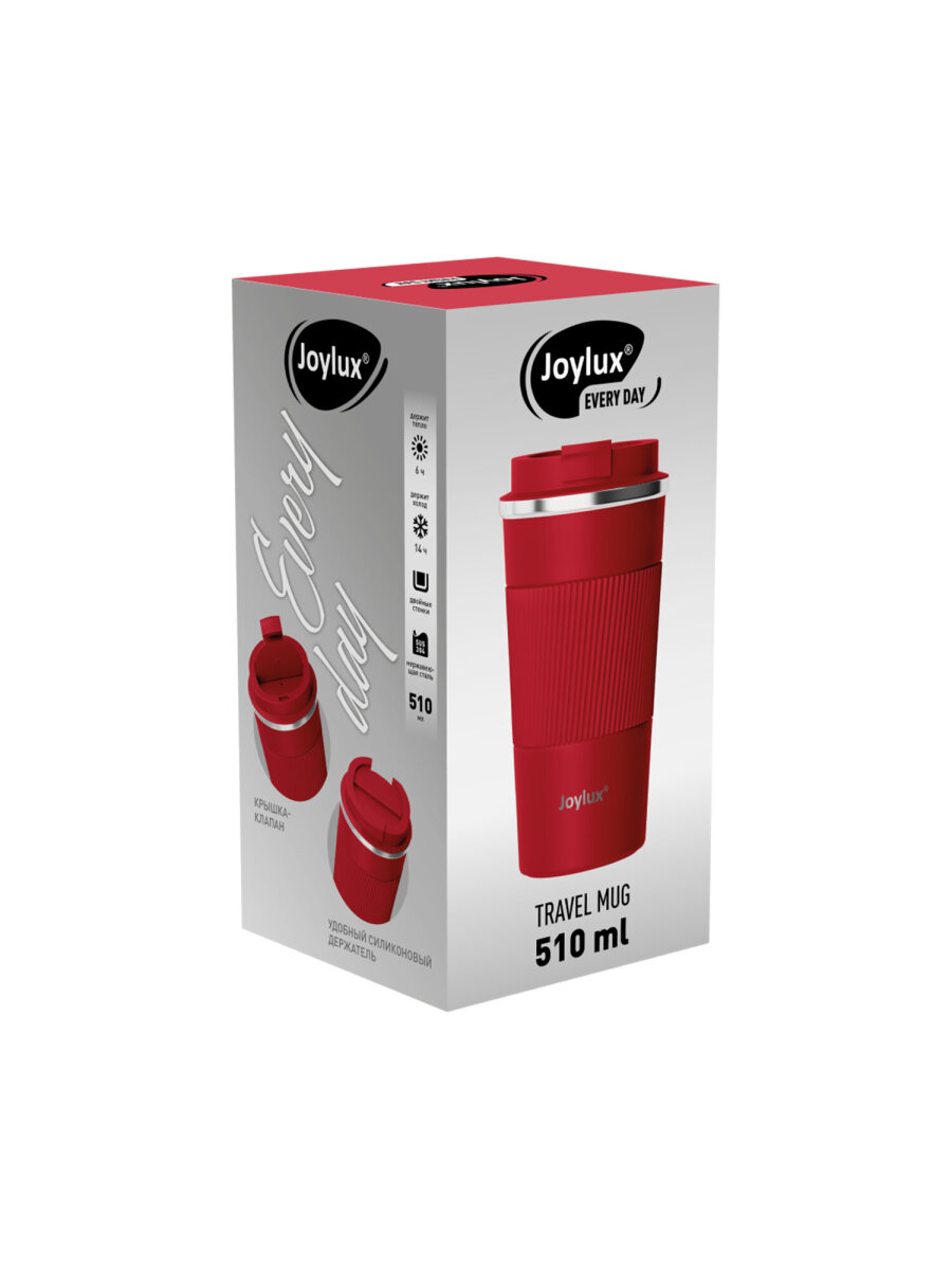 Термокружка Joylux автомобильная 510 мл термостакан для кофе и чая - фото 8