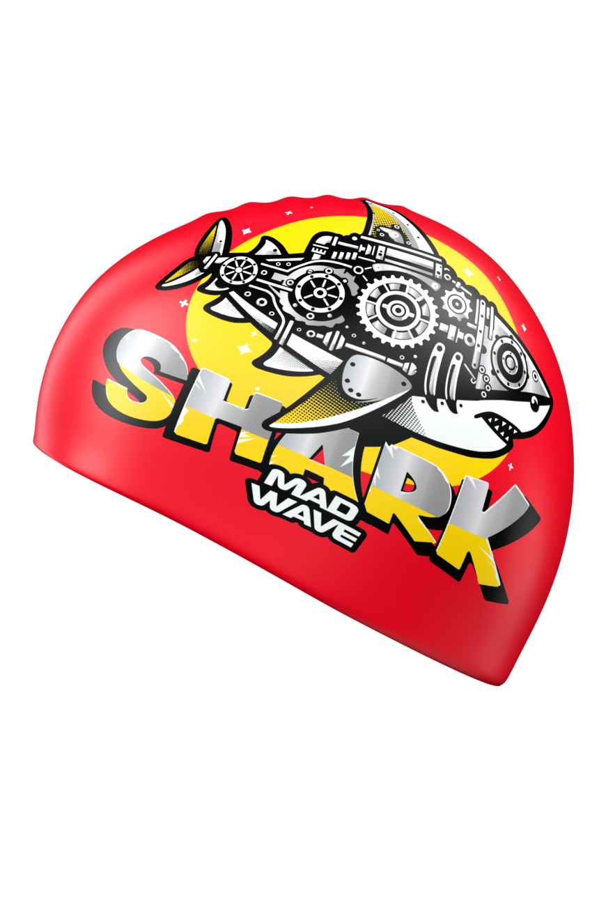 Шапочка для плавания Mad Wave Shark - фото 3