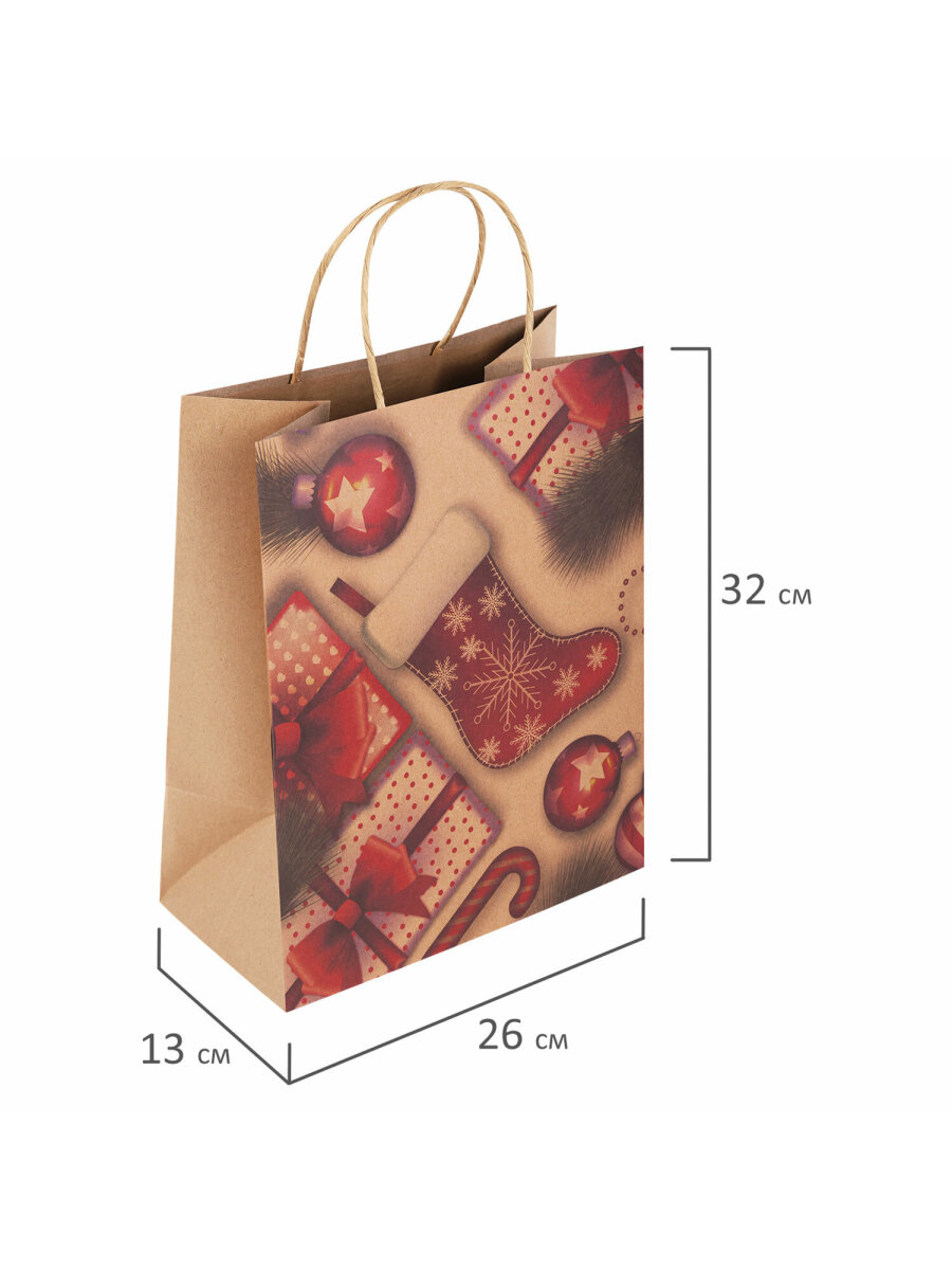 Подарочный пакет Золотая сказка новогодний для упаковки - фото 6
