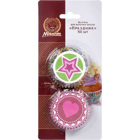 Форма для выпечки Marmiton Праздник бумажная 50шт в ассортименте