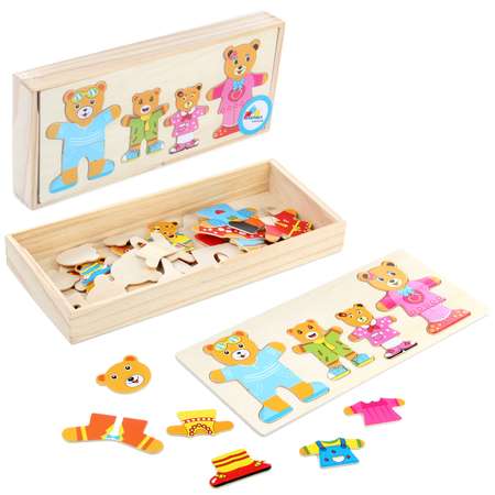 Игрушка Фабрика Фантазий рамка-вкладыш Семья медвежат
