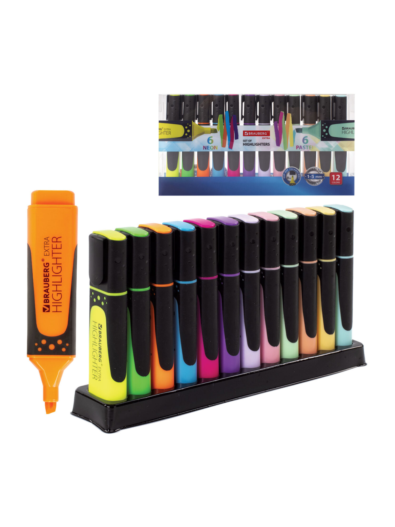 Текстовыделители Brauberg 12 шт. - фото 7