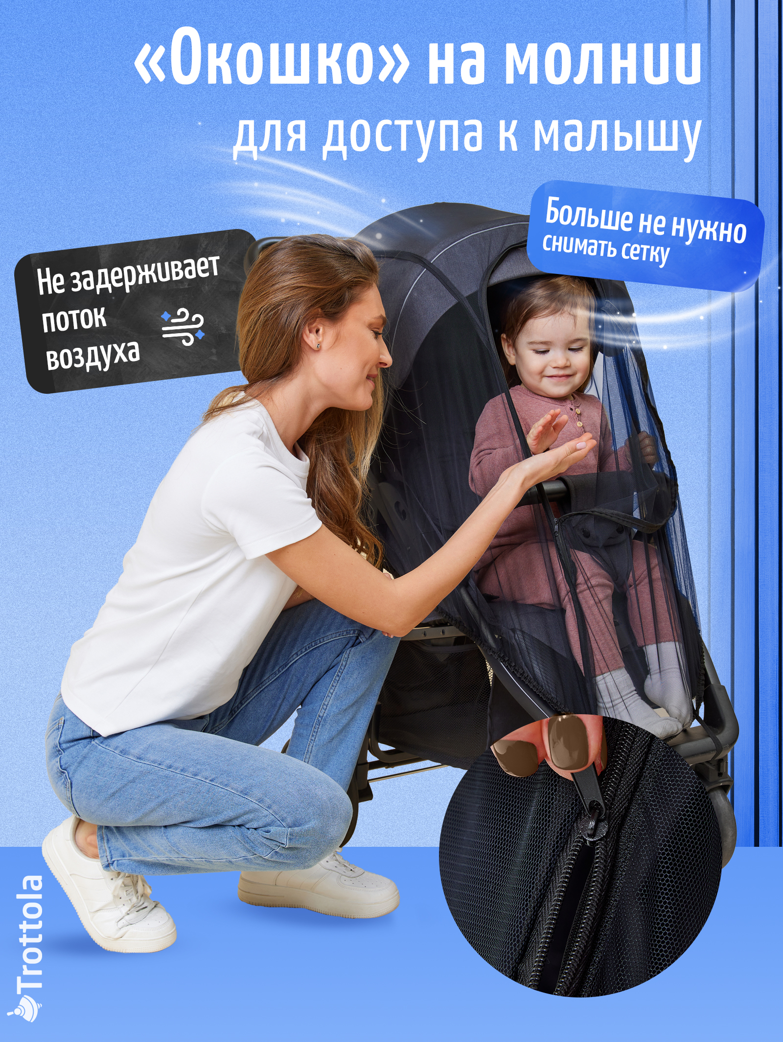 Сетка от насекомых Trottola черный Т170/черная - фото 3