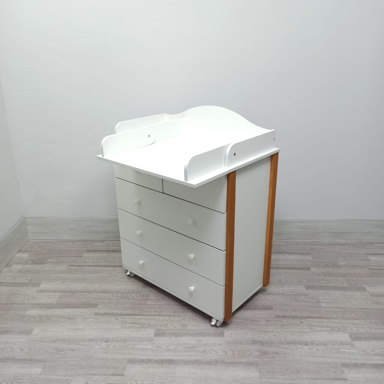 Детский пеленальный комод Incanto Nuvolla Plus 800/5 цвет белый бук - фото 7
