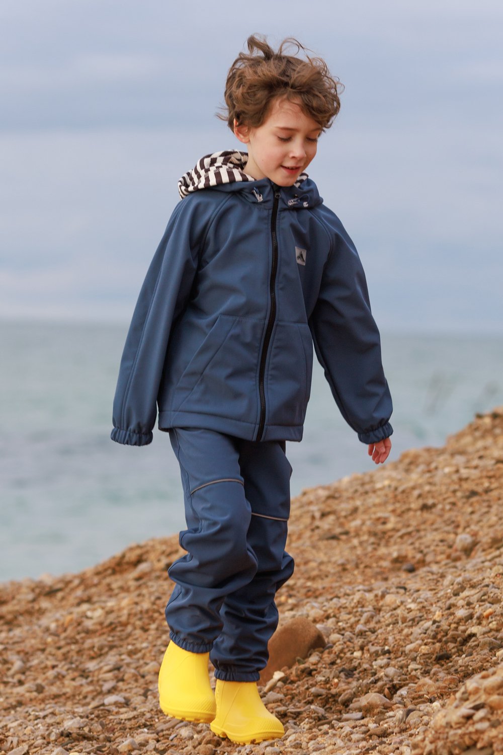 Куртка MINIDINO B-VO-Krt-114/0Куртка софтшелл Иззи синяя дымка детская - фото 3