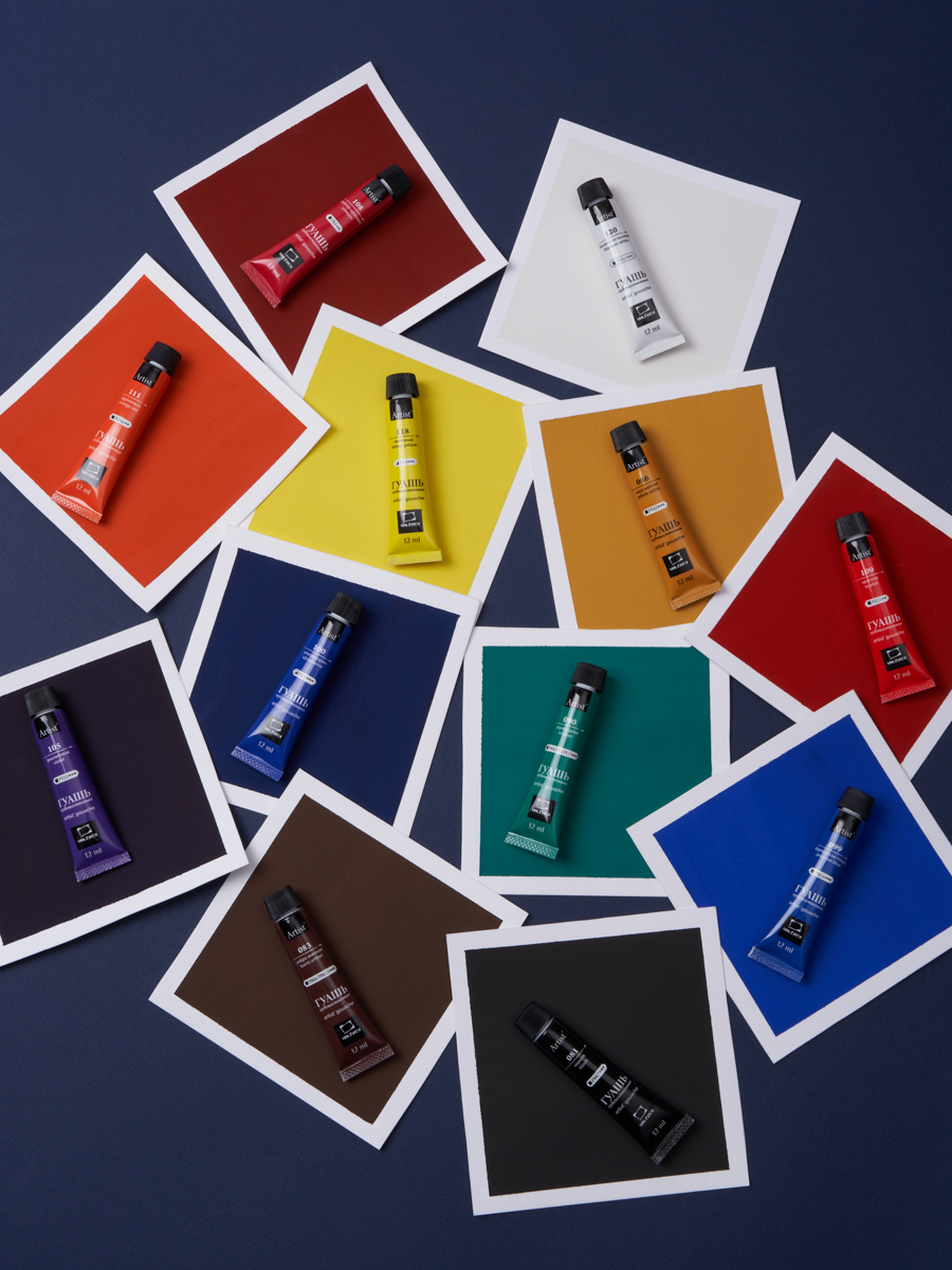 Краски гуашь Малевичъ 12 цв. - фото 10