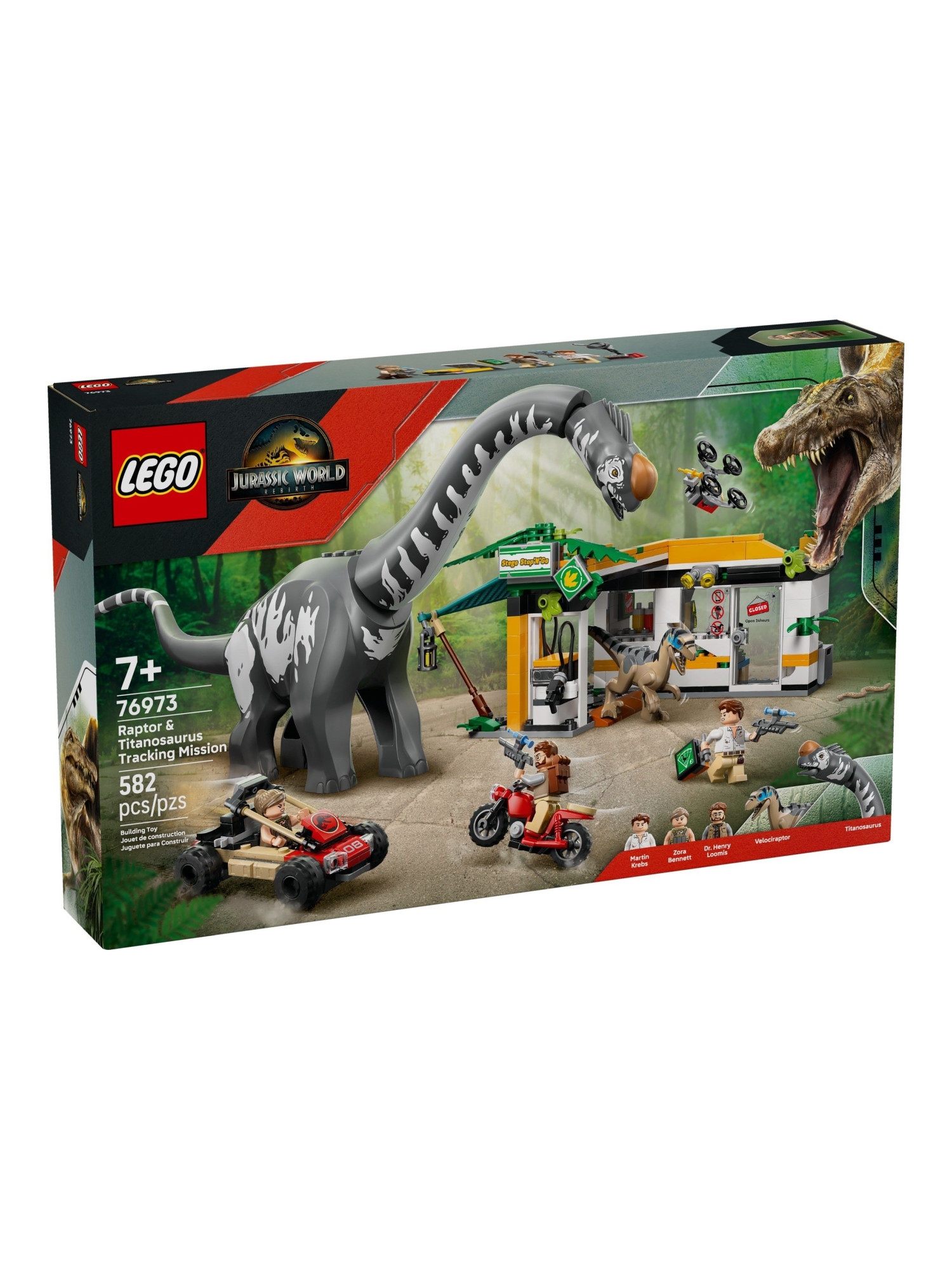 Конструктор LEGO Jurassic World Раптор и Титанозавр 582 дет. - фото 1