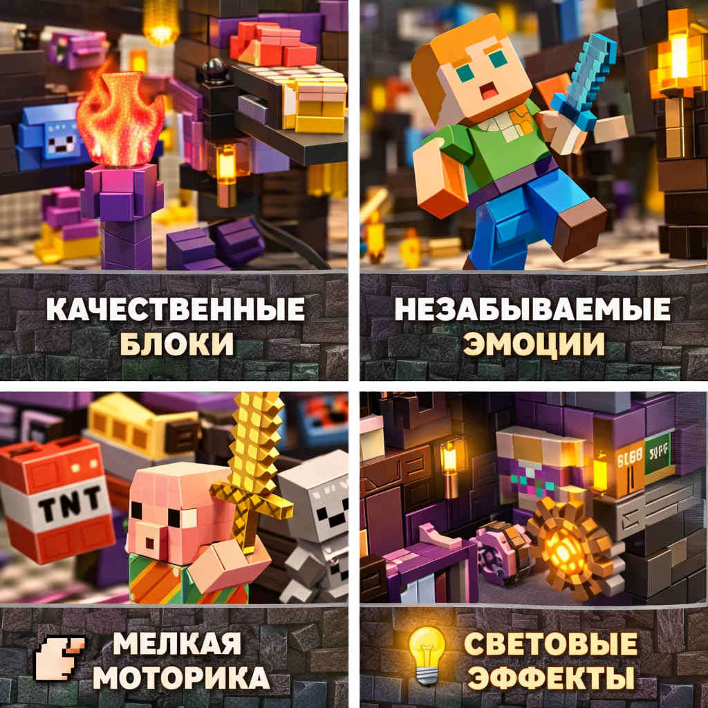 Конструктор BalaToys MyWorld Битва с драконом 712 дет. - фото 2