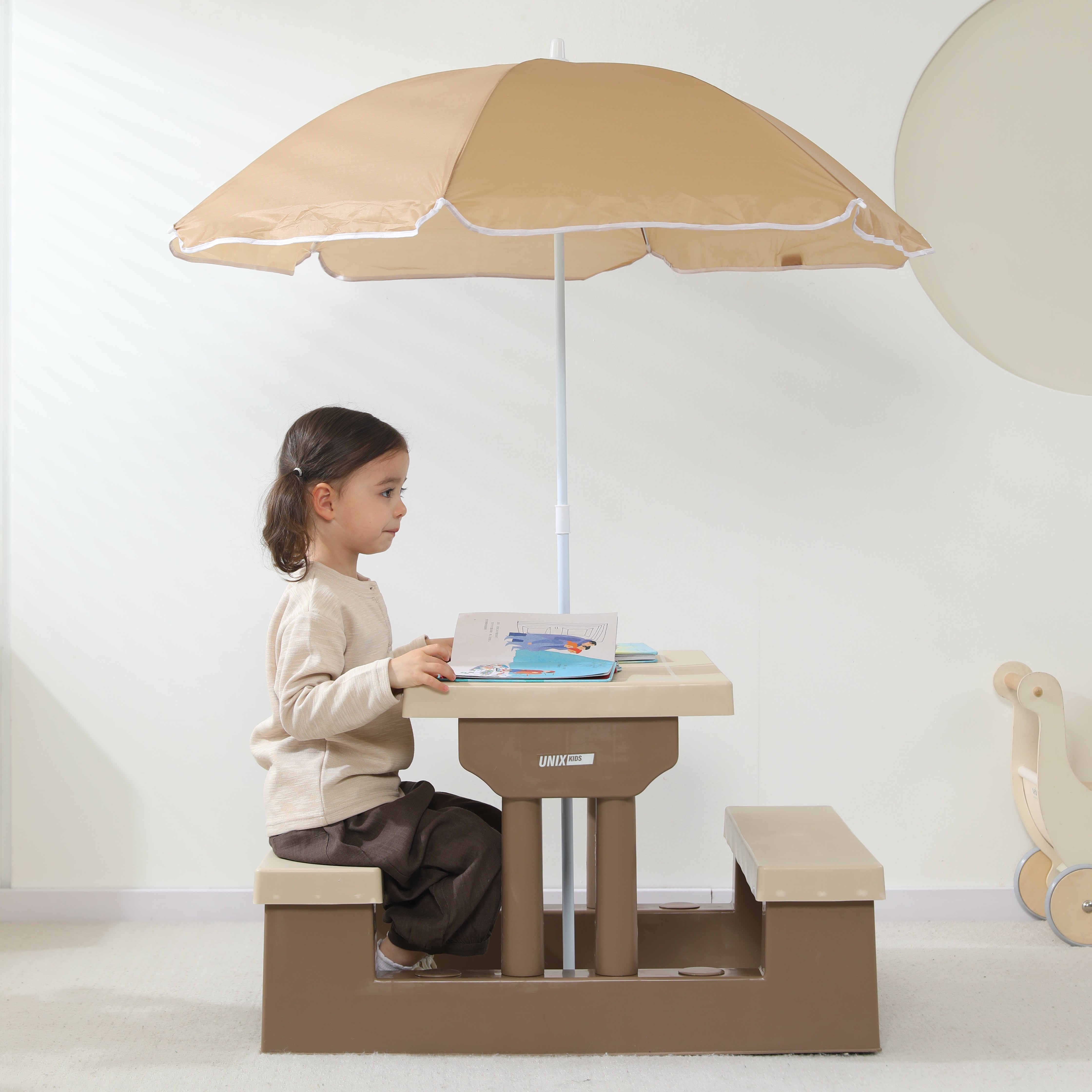 Комплект мебели UNIX Kids Garden Camel с зонтом - фото 13