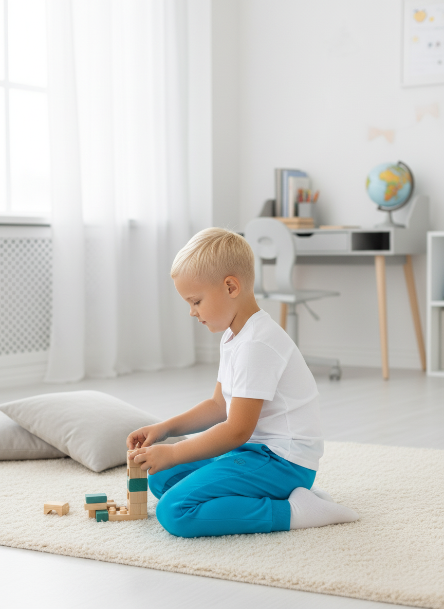 Изображение товара Теплые домашние штаны Утенок 110 для мальчиков из 100% хлопка