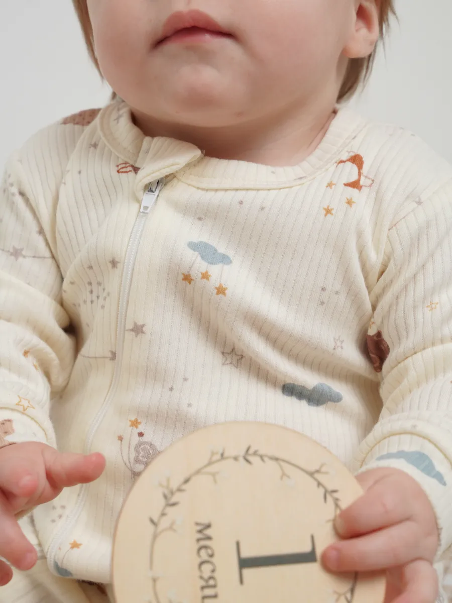 Комбинезон 3 шт Супер Пупс нбр/3пр/кмбнмол/таупкапибары - фото 14