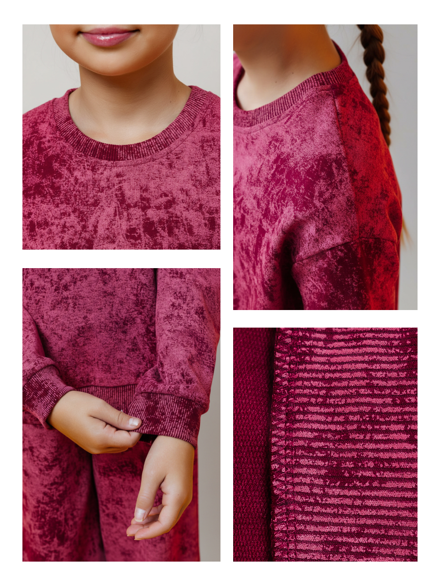 Свитшот Селтекс Ю_ДФ9 винный ДЕЛАВЕ - фото 8