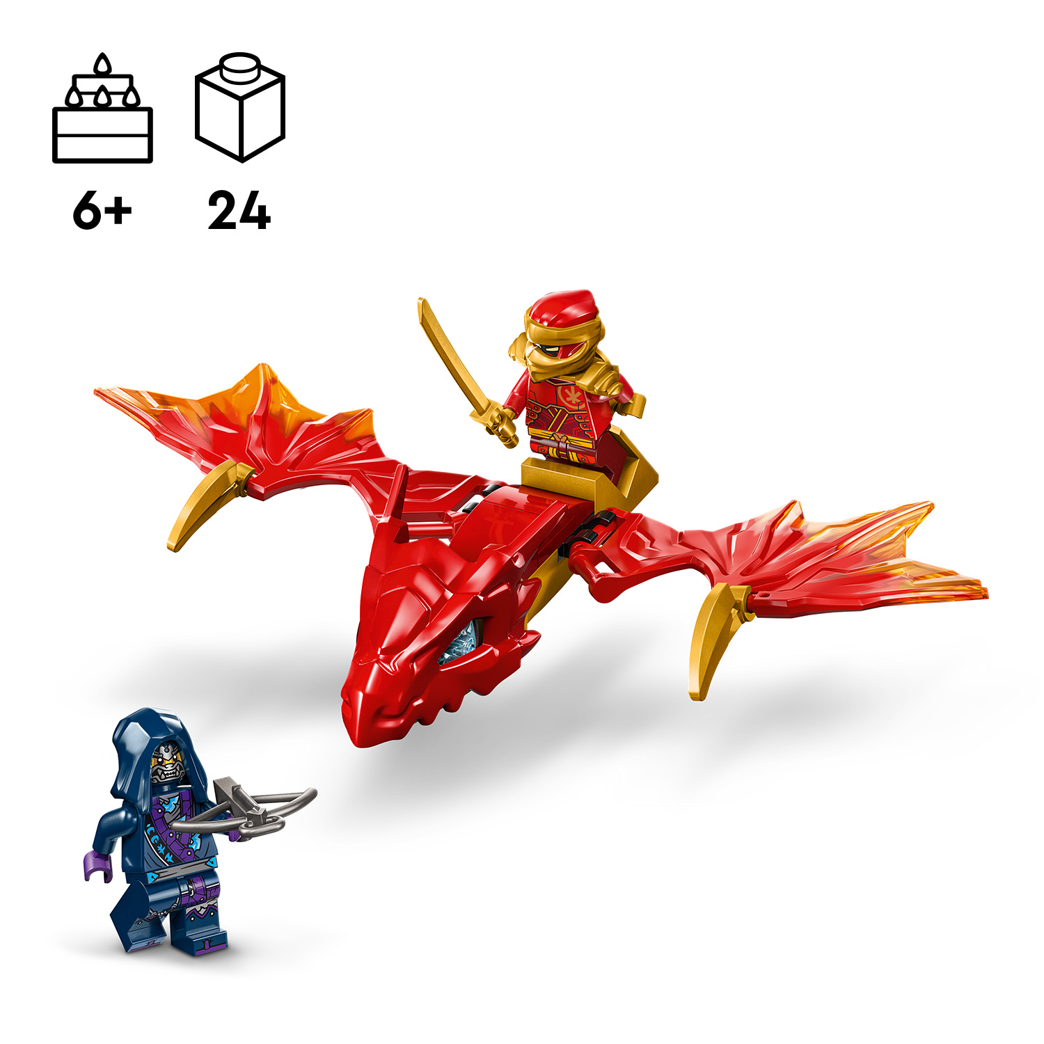 Конструктор LEGO NINJAGO Удар восходящего дракона Кая 24 дет. - фото 6