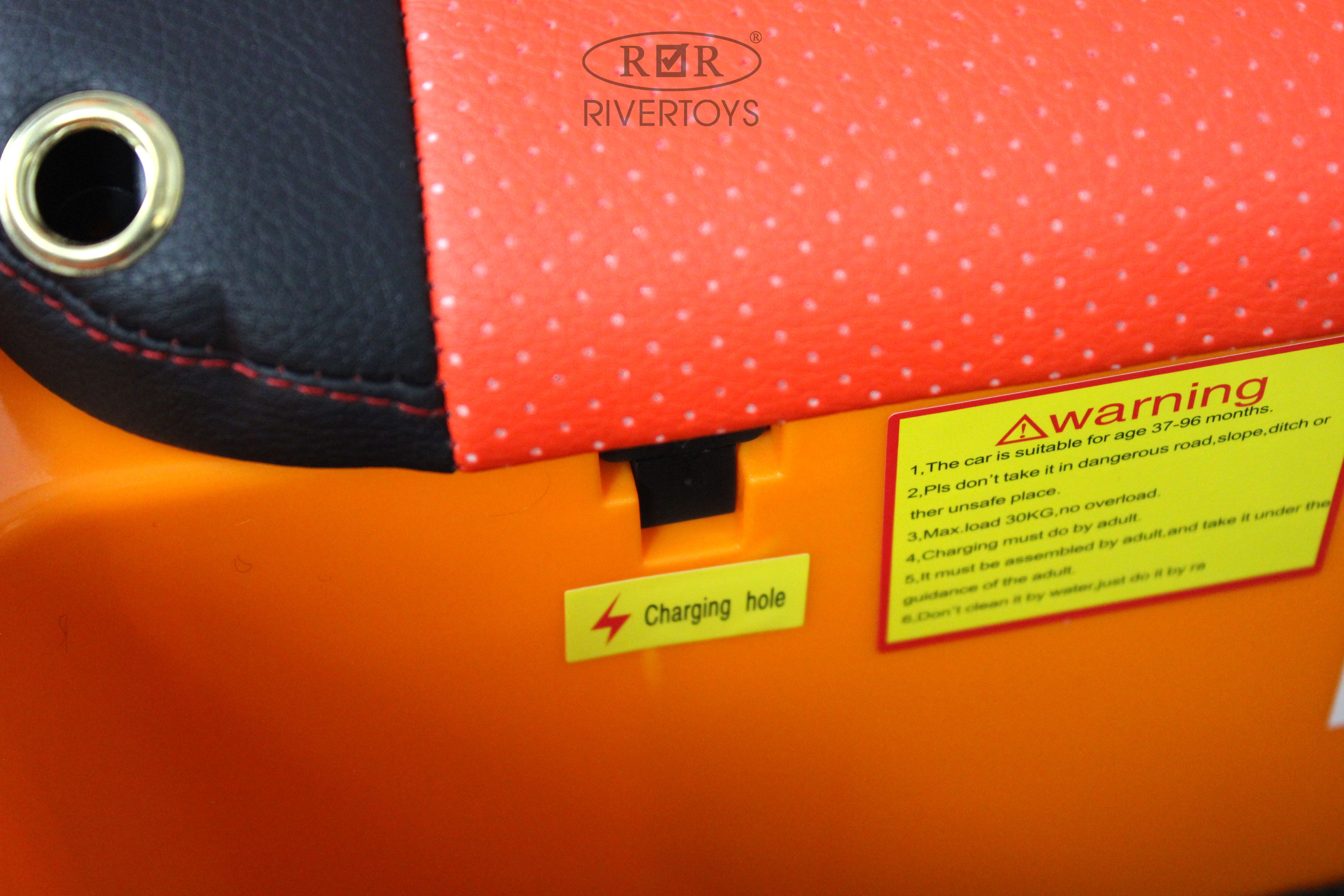 Электромобиль RIVERTOYS E777EE-ORANGE С пультом ДУ - фото 24