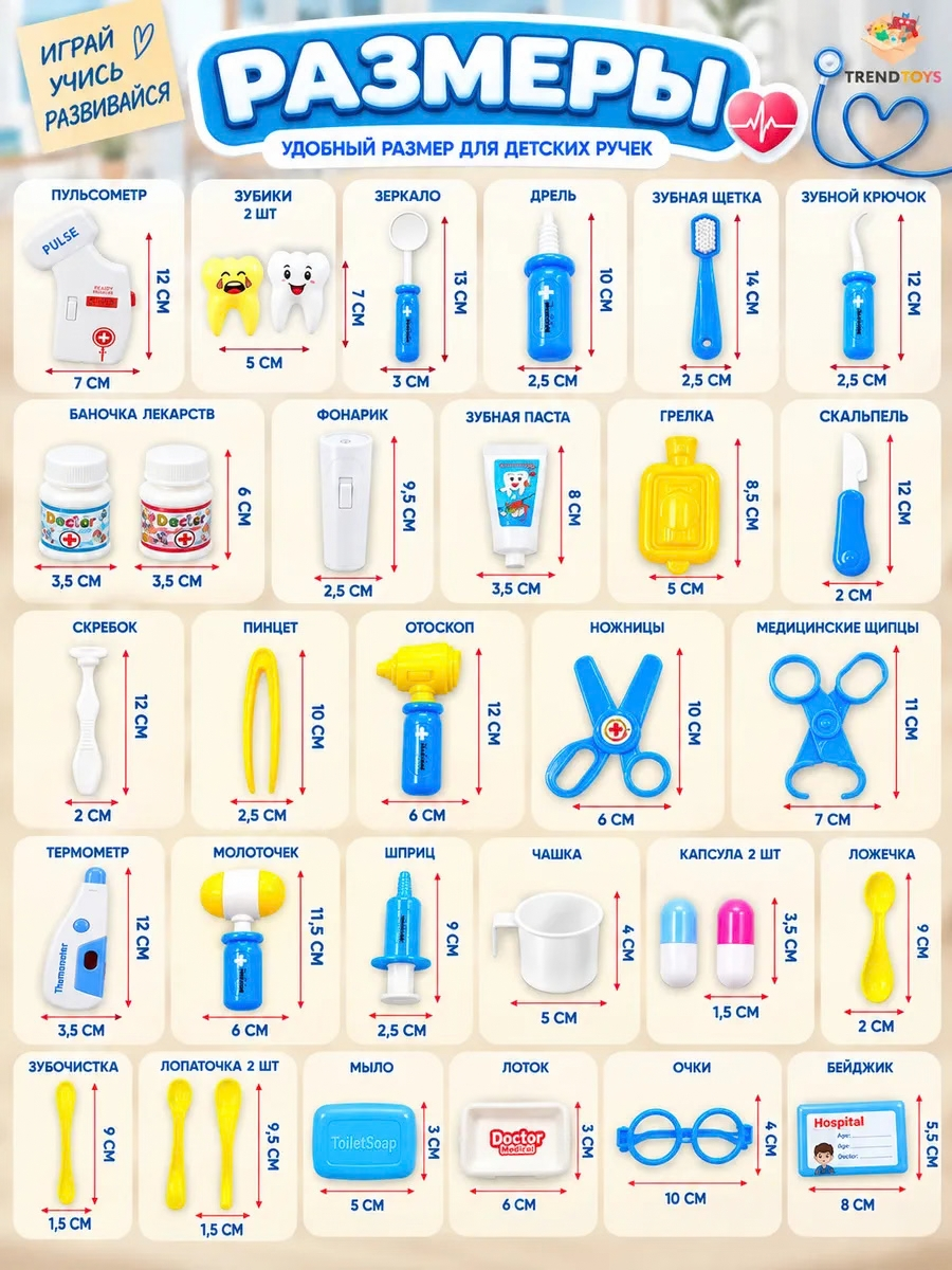 Игрушка TrendToys Доктор Синий 44 предм. - фото 8
