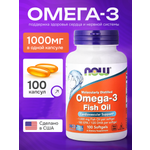 БАД NOW Омега 3 1000мг 100 капсул Omega 3 рыбий жир