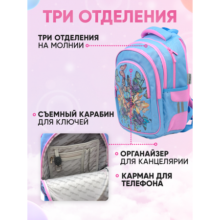 Ранец ПАНДАРОГ Голубые бабочки