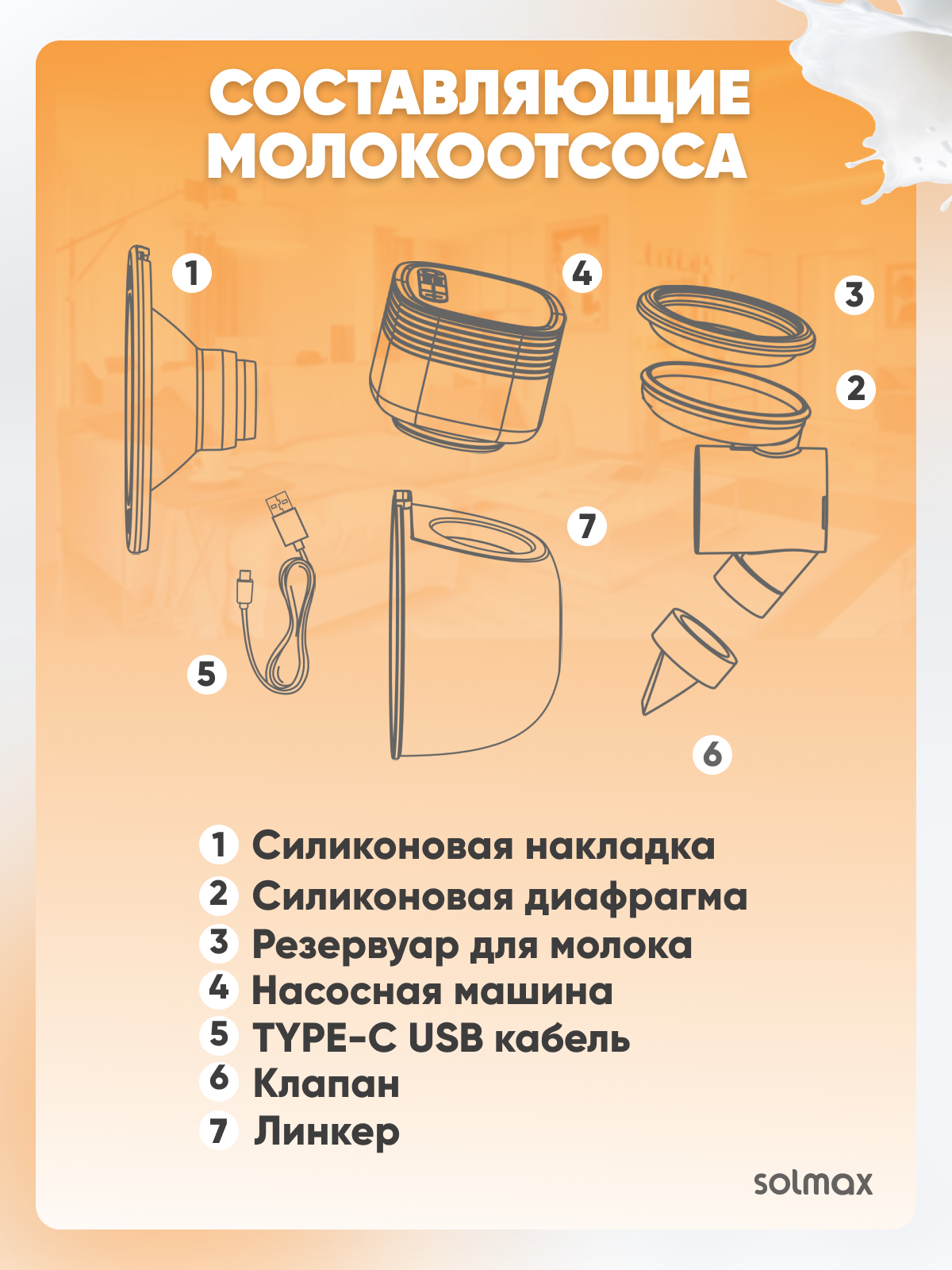 Молокоотсос электрический Solmax 3 - фото 10
