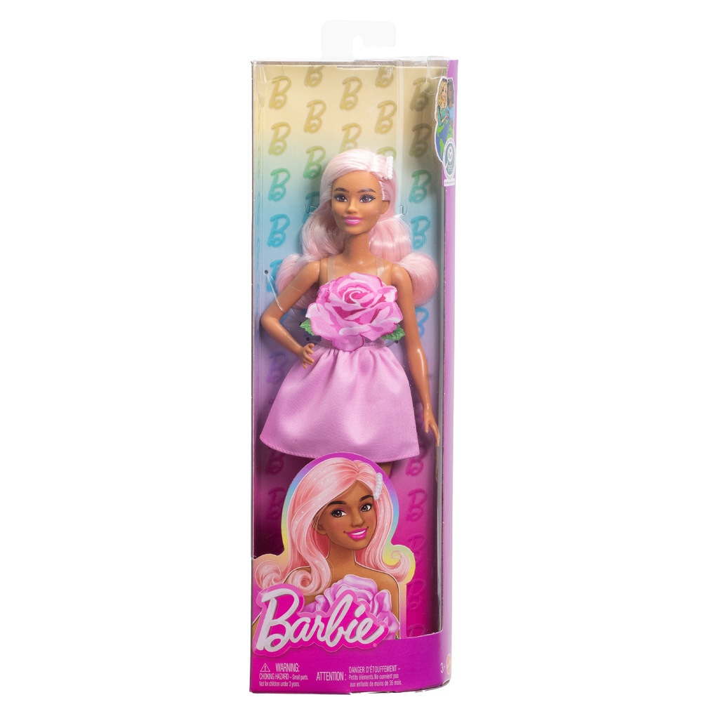Кукла модельная Barbie Fashionistas в розовом платье HYT94 HYT94 - фото 2