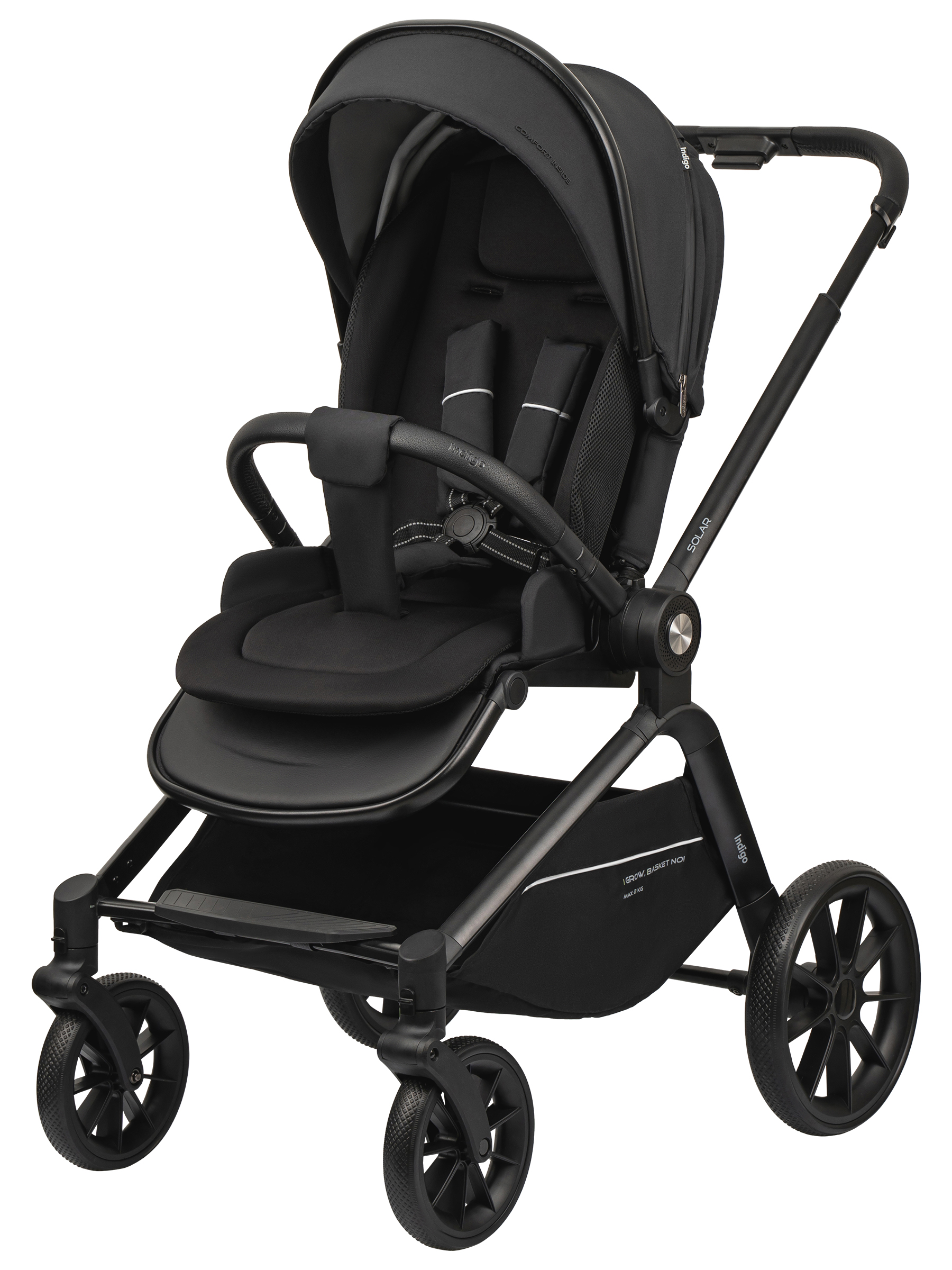Коляска 2в1 Indigo Solar черный - фото 8