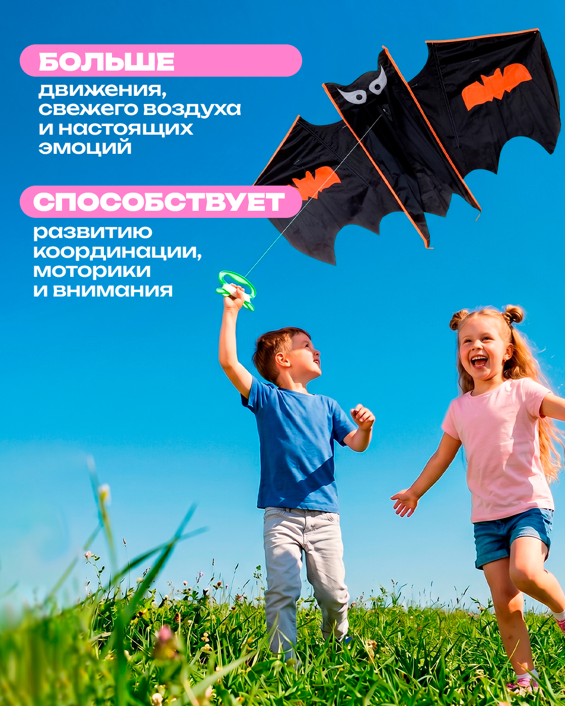 Воздушный змей 1TOY летучая мышь маленький - фото 5