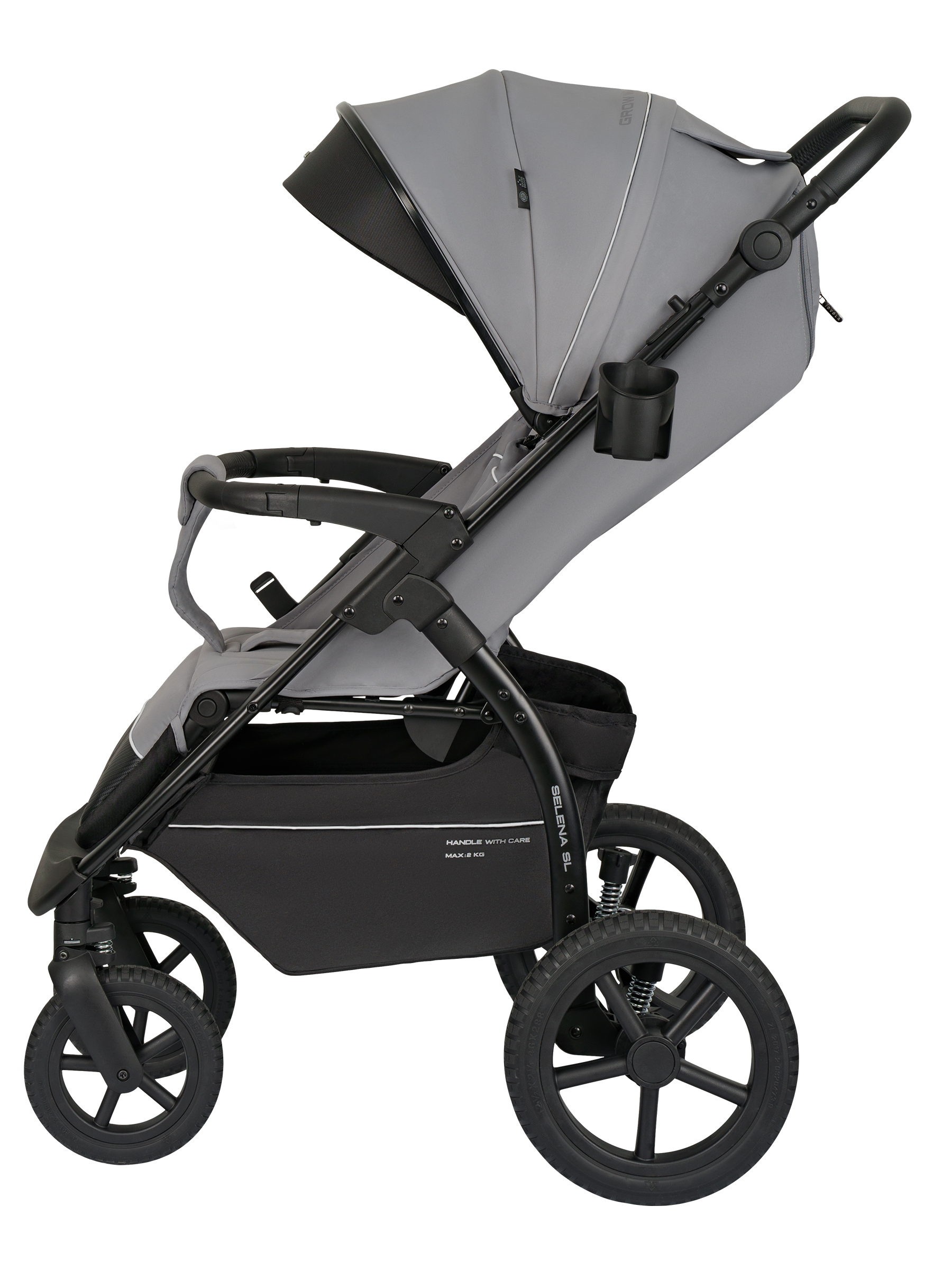 Коляска прогулочная JOVOLA Selena SL, всесезонная серый - фото 19