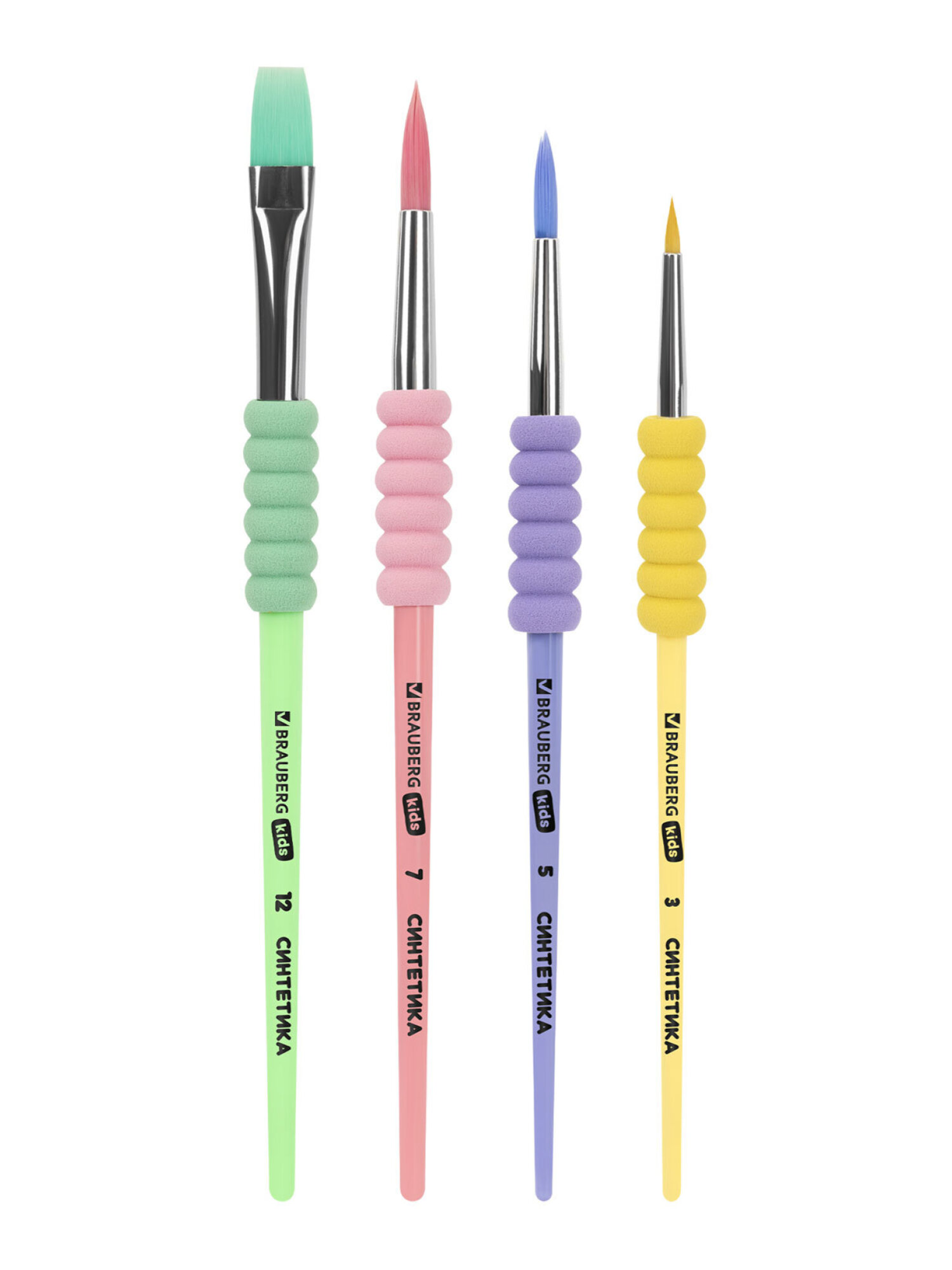 Кисть Brauberg 4 шт. (синтетика) - фото 10