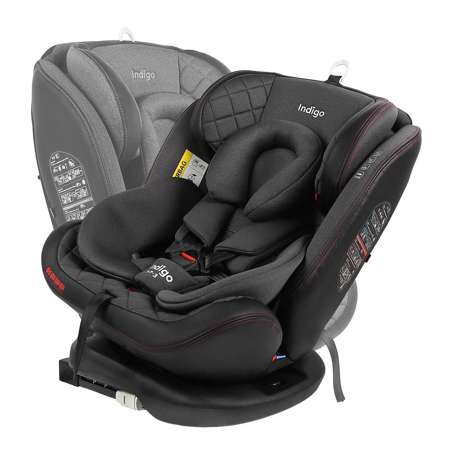 Автокресло Indigo Aero Isofix 0+/1/2/3 (0-36 кг) красный - фото 13