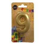 Свеча-цифра для торта Свечной маркет украшение в виде цифры 9 7 см на ножке