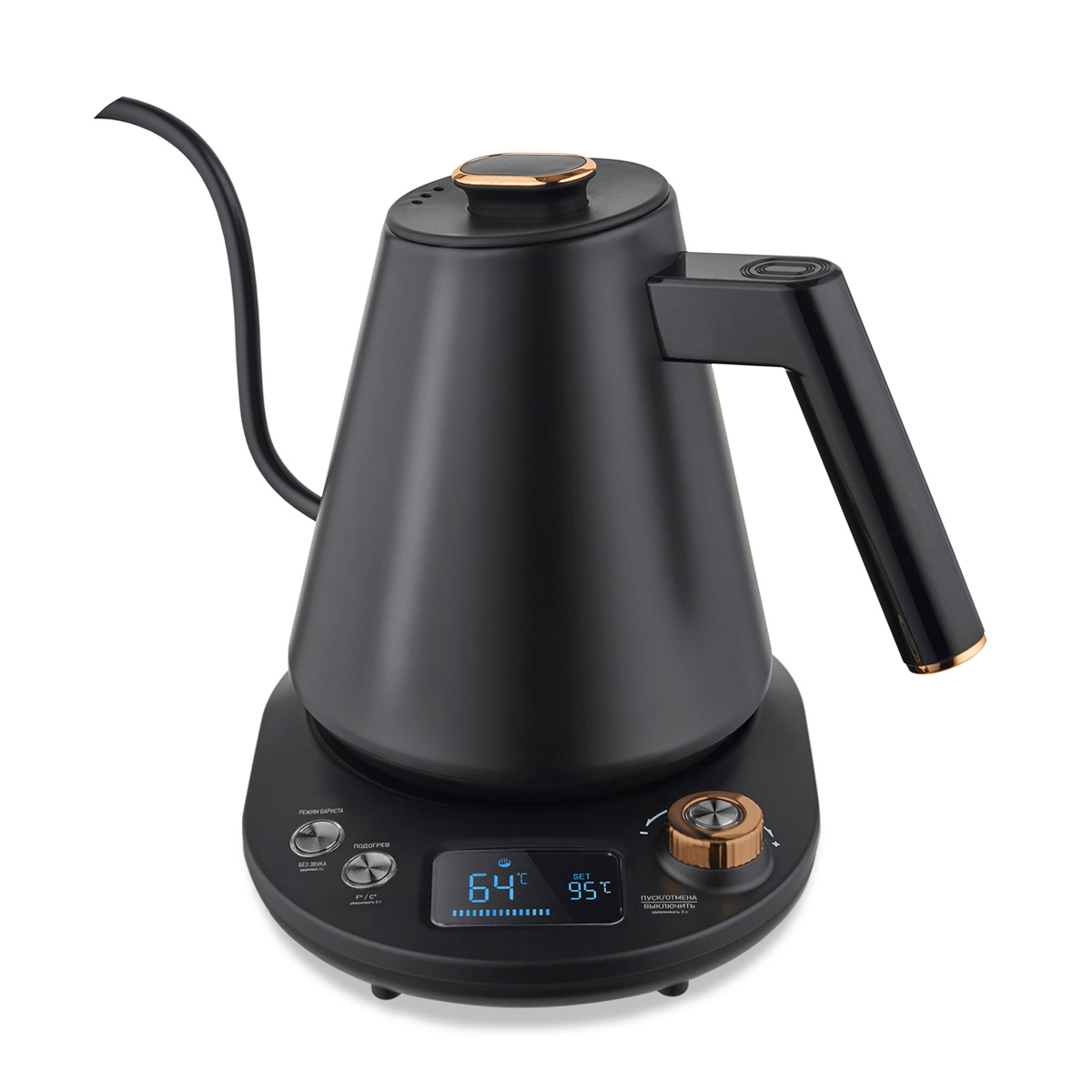 Электрический чайник CENTEK CT-1005 черный 1 л функция регулировки температуры - фото 3