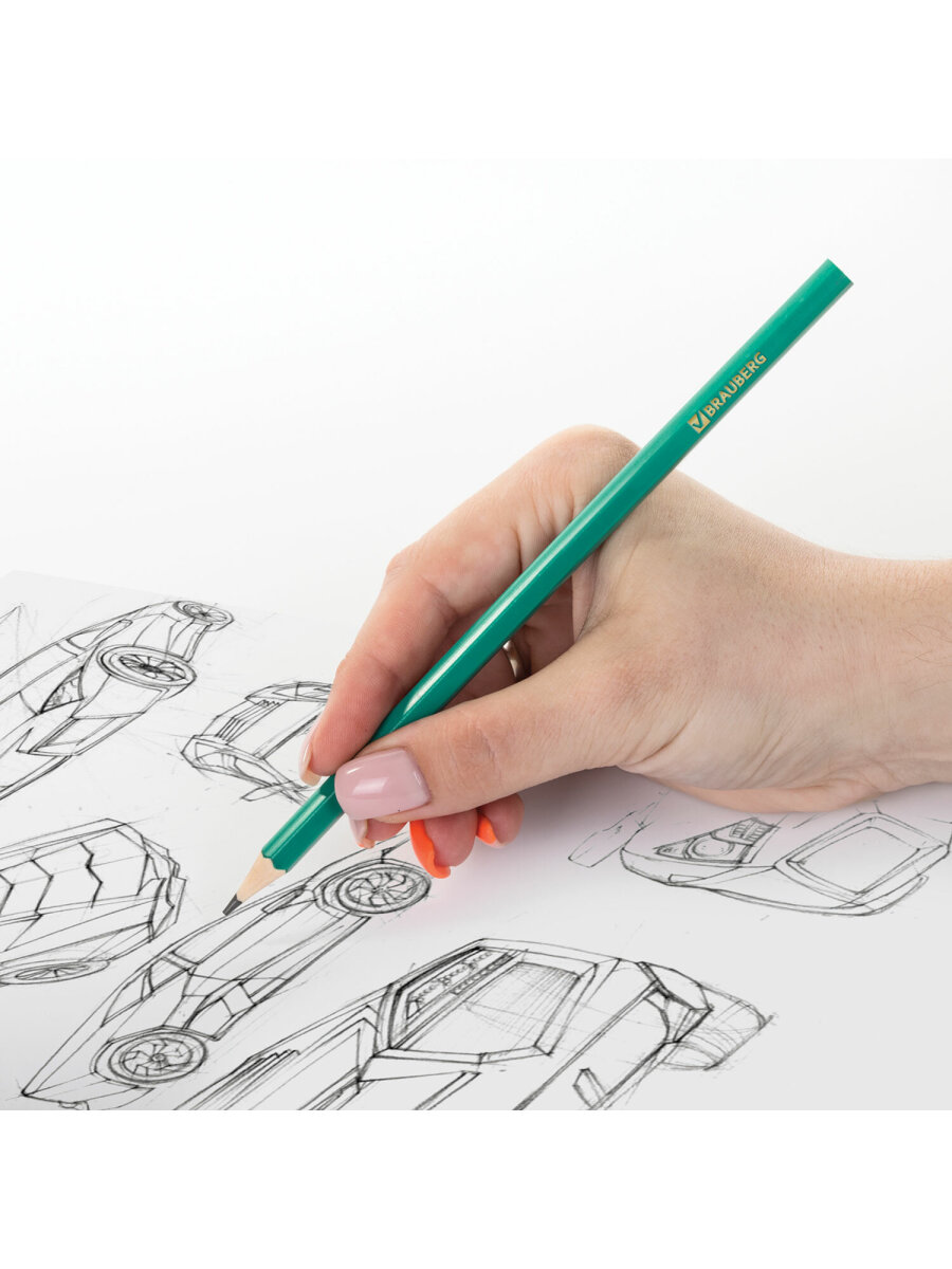 Карандаши чернографитные Brauberg 12 шт. - фото 13