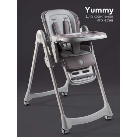 Стульчик для кормления Amarobaby Yummy коричневый