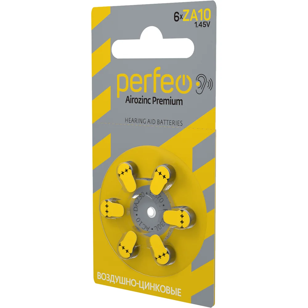 Батарейки Perfeo Za10 6bl Airozinc Premium 6 штук - фото 2