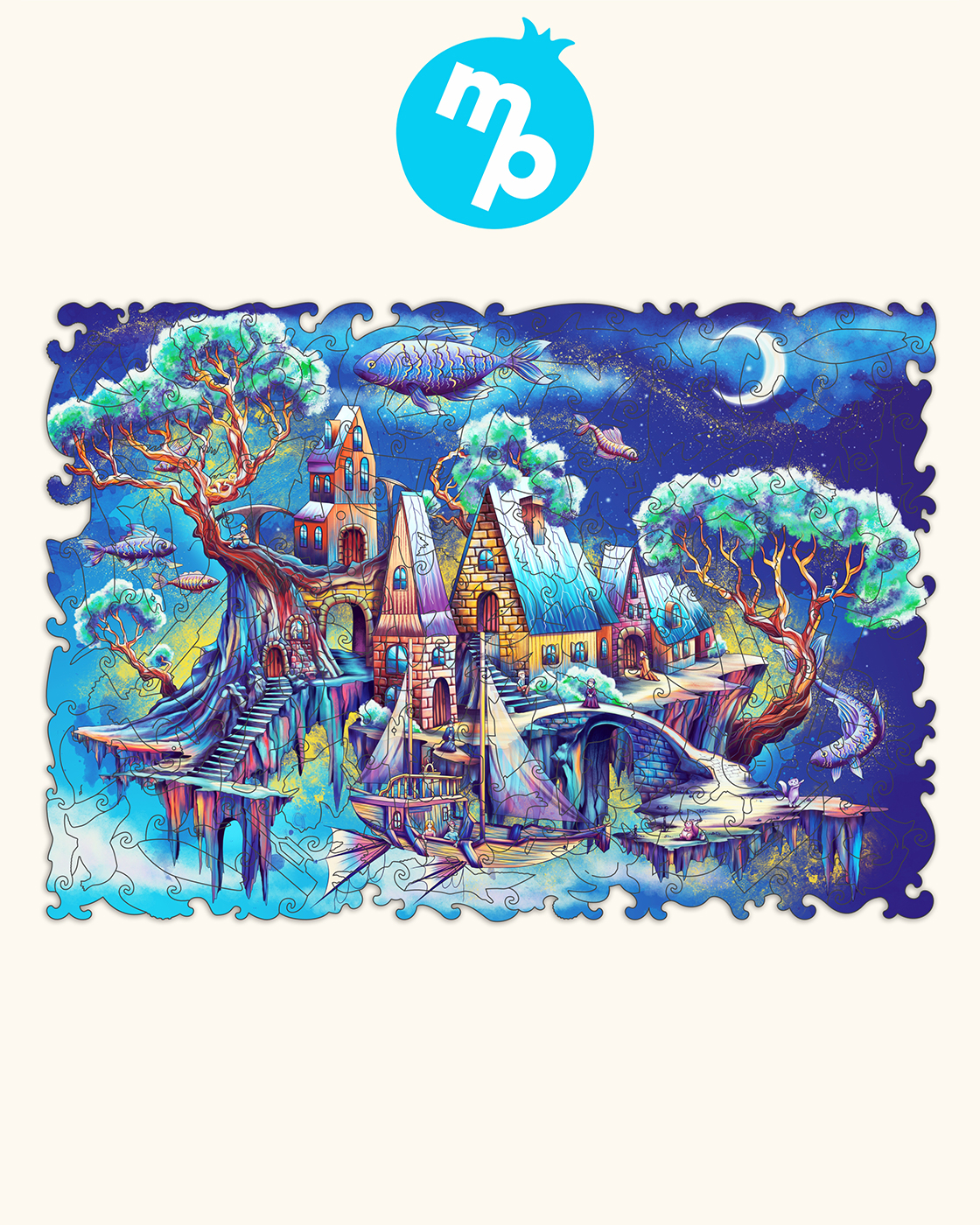 Пазл 1TOY Летающий город деревянный - фото 5